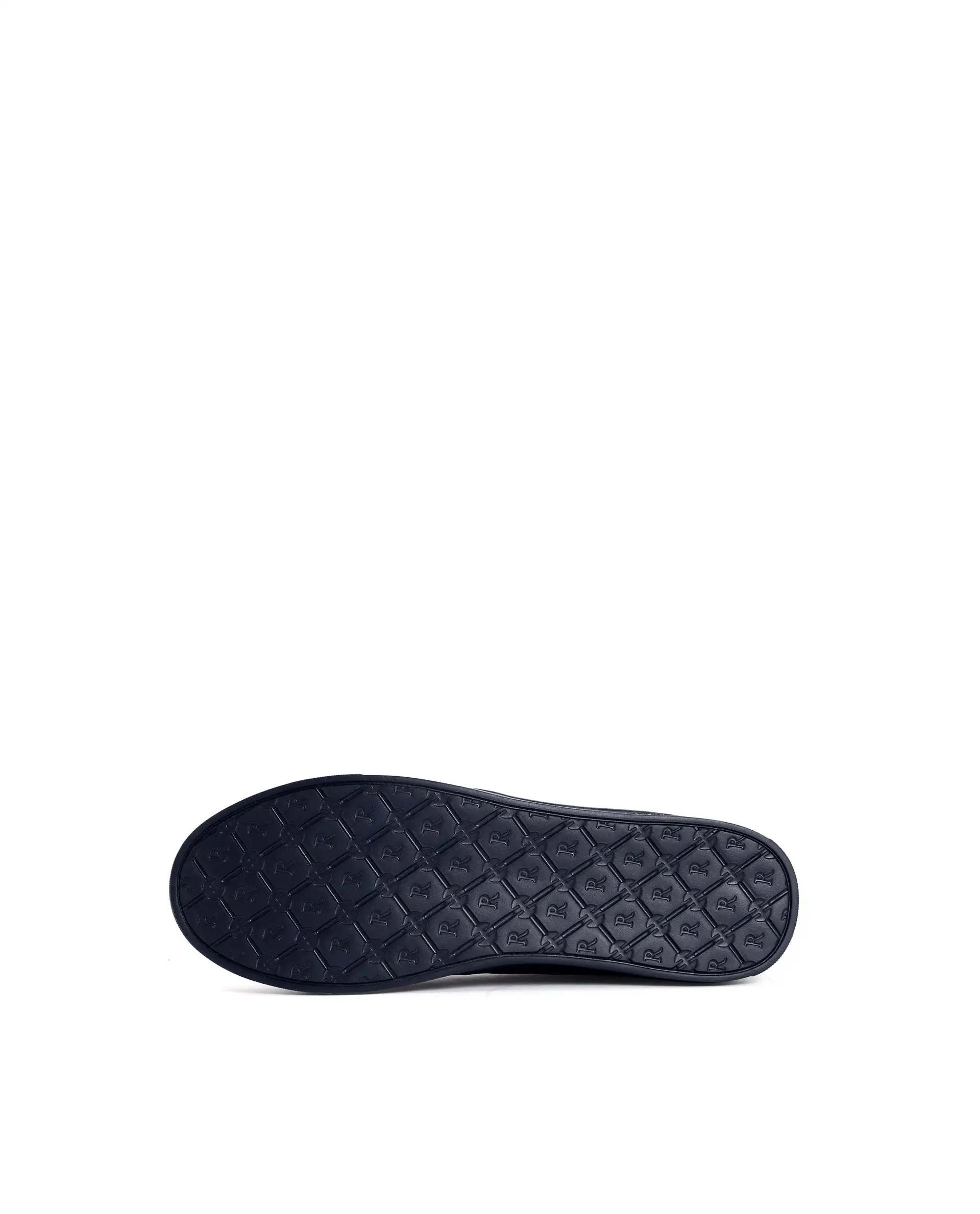 Rare Rabbit Men's Odessa Navy Genuine Leather Round Toe Low-Top Lace-Up Monochromatic Sneaker - Image 7