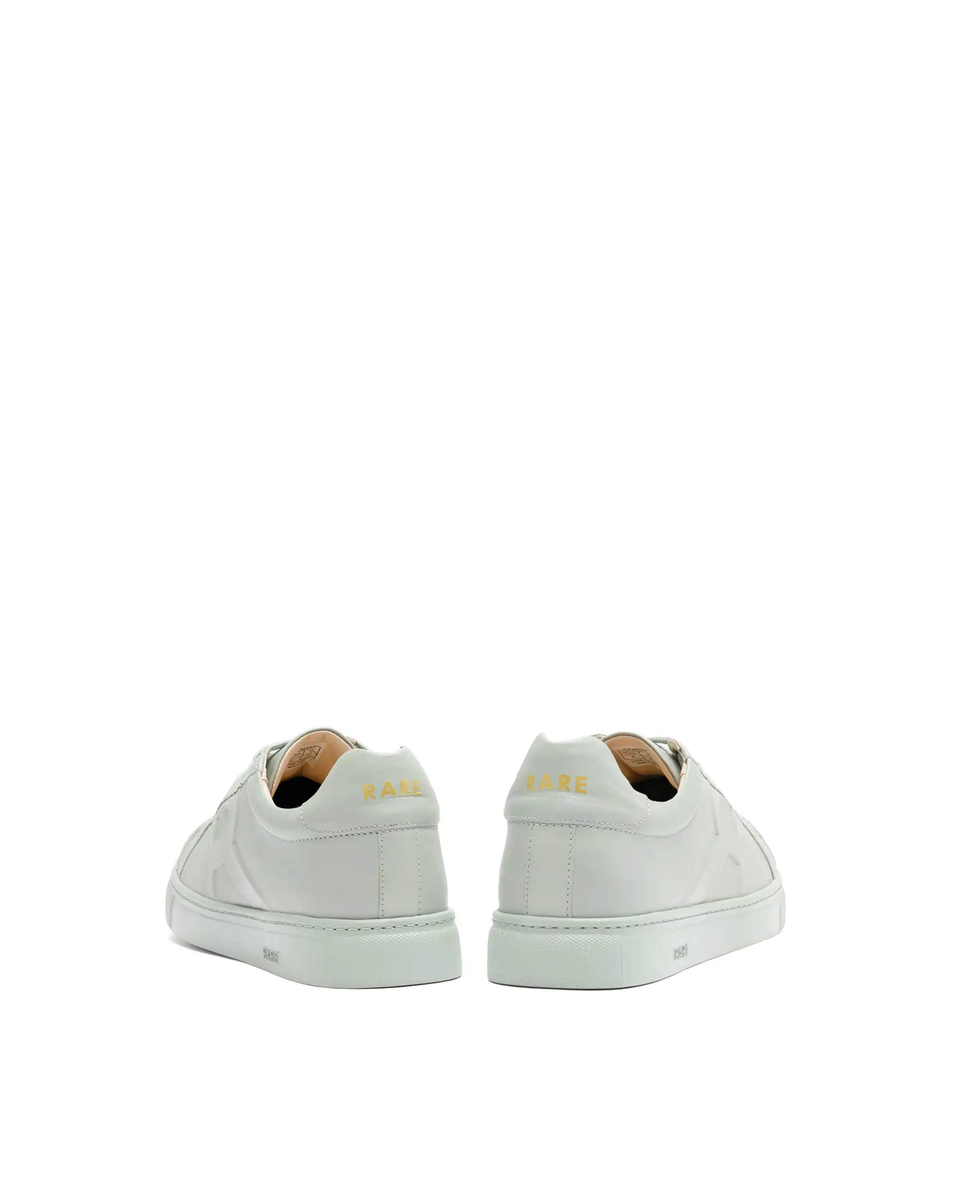 Rare Rabbit Men's Odessa Pastel Sage Genuine Leather Round Toe Low-Top Lace-Up Monochromatic Sneaker - Image 6