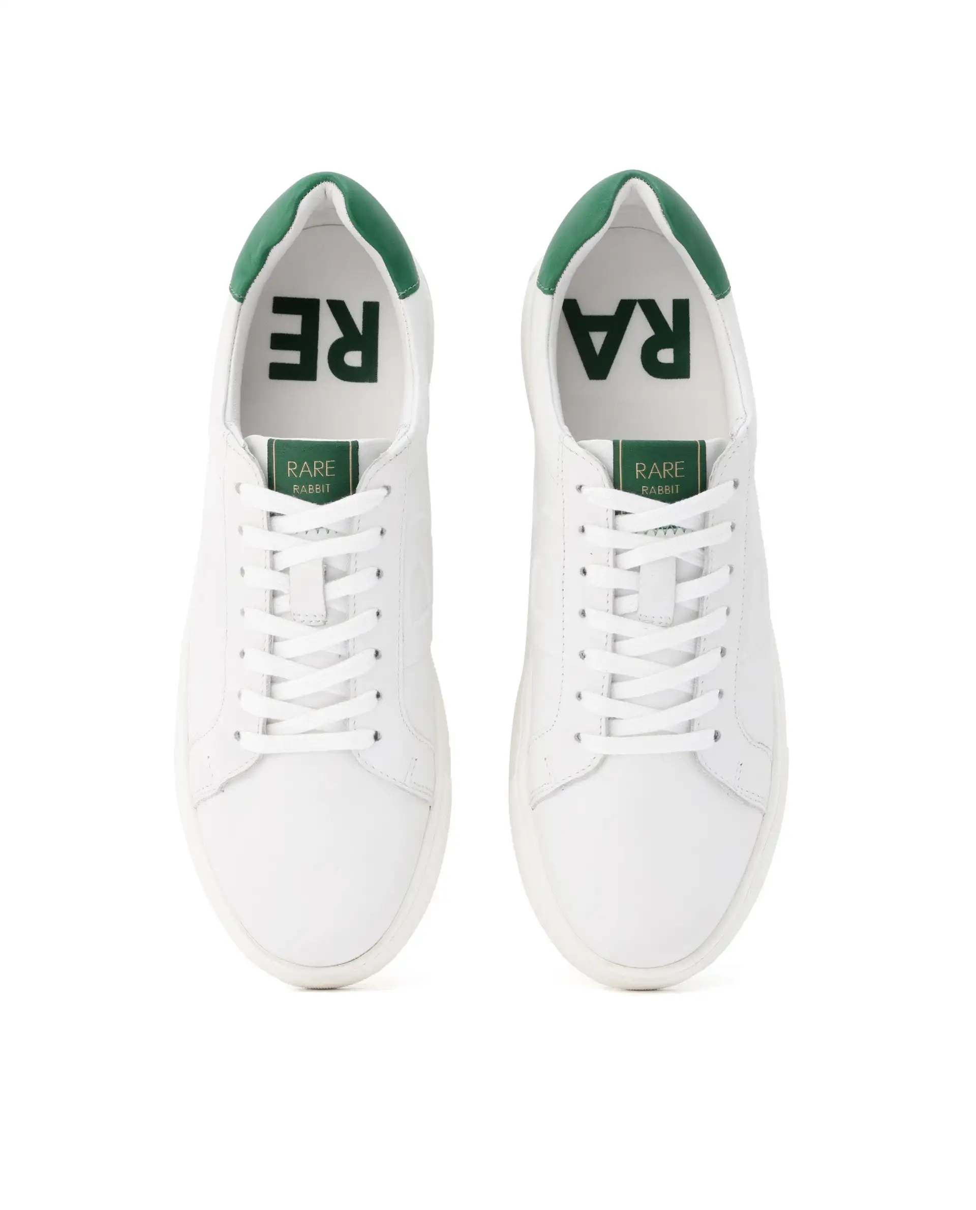 Rare Rabbit Men's Odessa Pro White Genuine Leather Low-Top Lace-Up Sneaker Shoes - Image 4