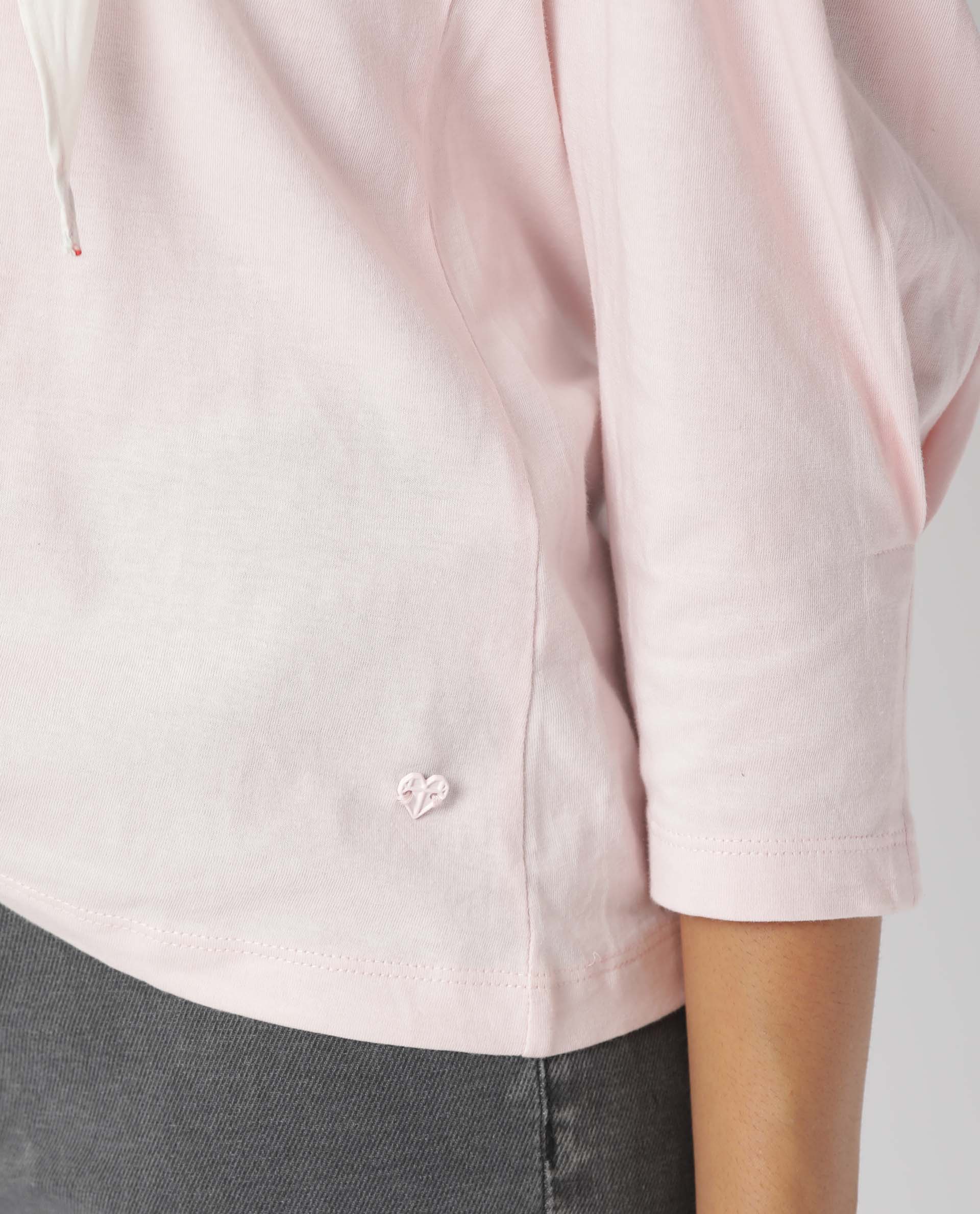 Rareism Women's Ballerina Pink Crew Neck Plain Knee Length Regular Fit Top - Image 5