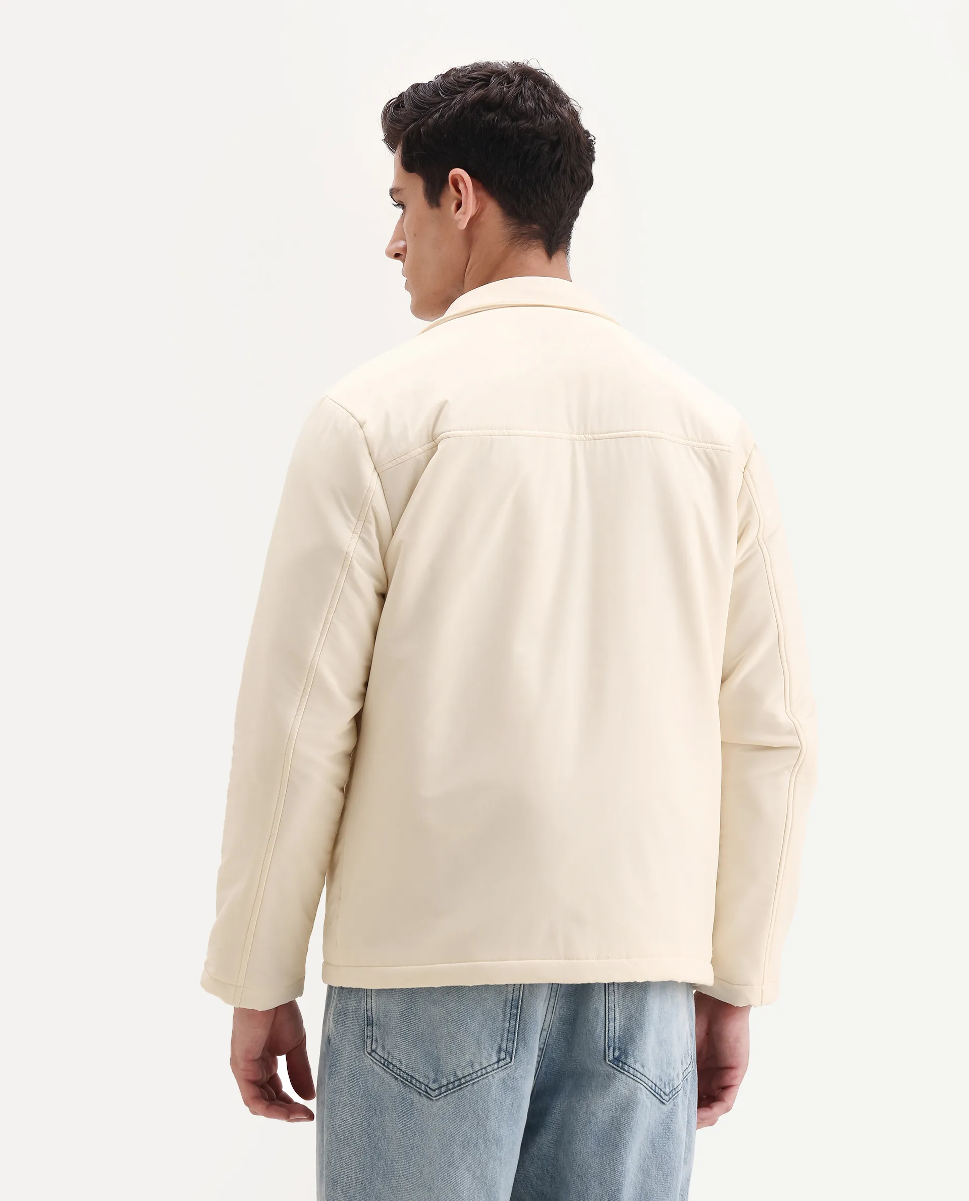 Rare Rabbit Men's Olva Light Yellow Polyester Fabric Collared Neck Regular Plain Jacket - Image 8