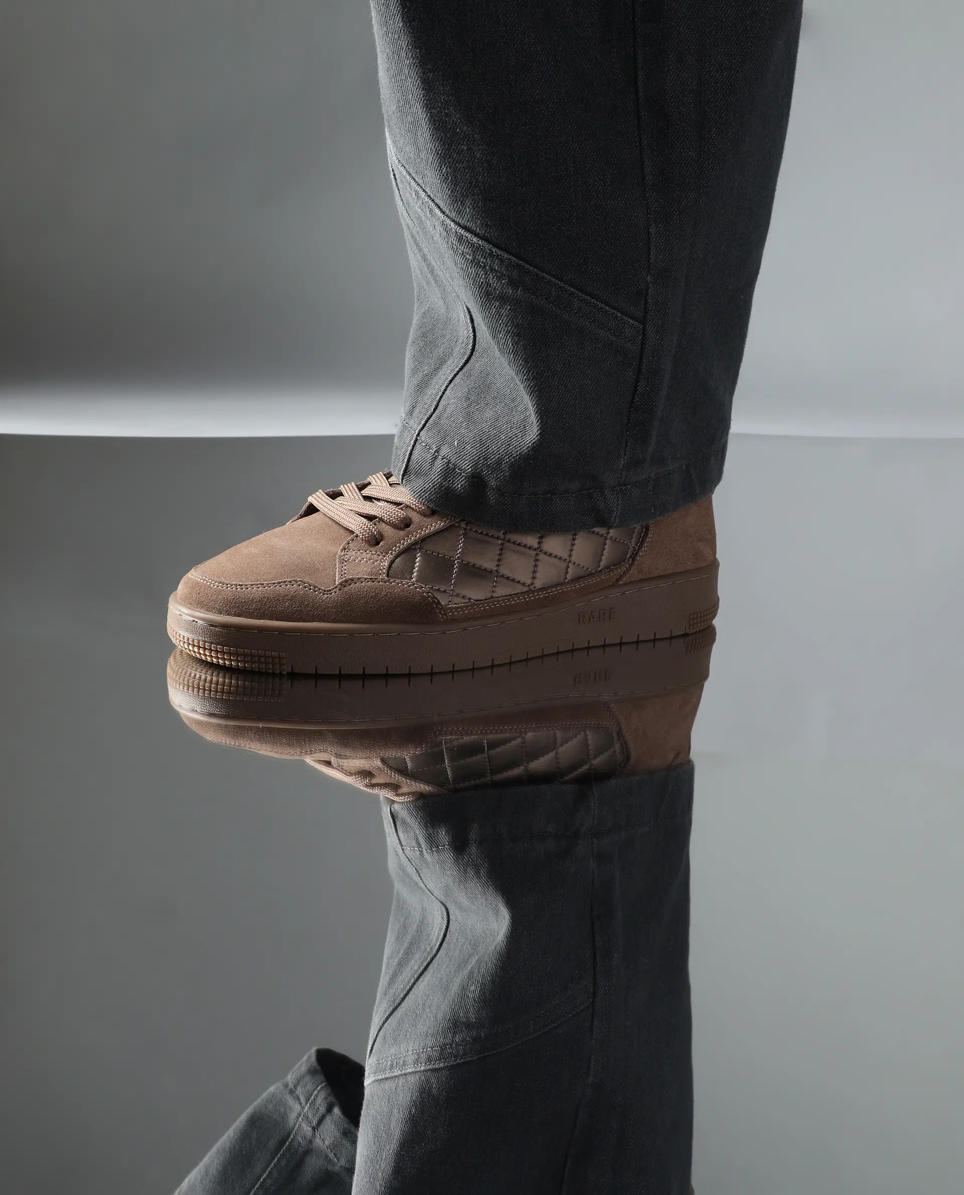 Rare Rabbit Men's Omega Brass Suede Lace-Up Closure Sneaker - Image 2