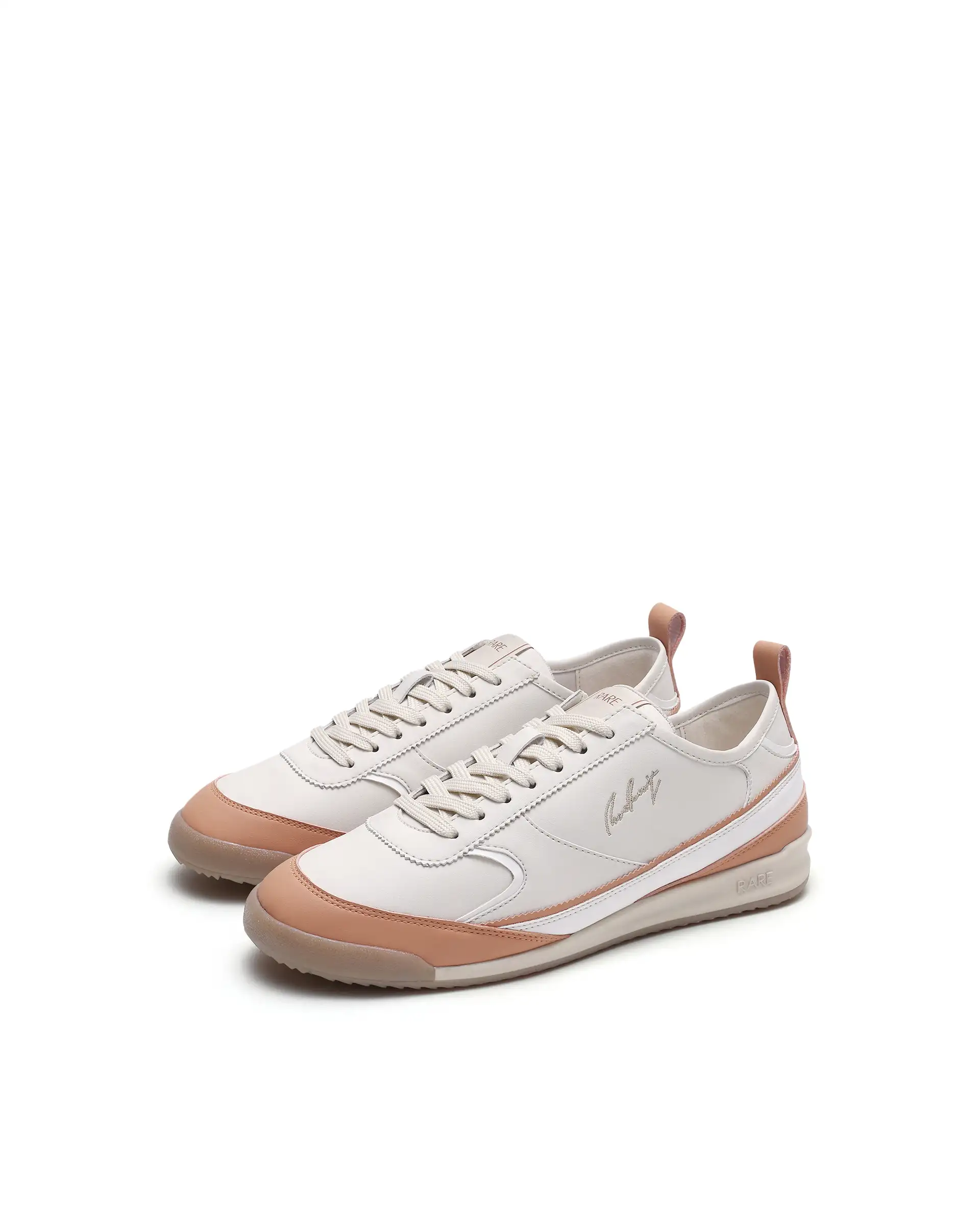 Rare Rabbit Men's Omex Orange Micro Fiber Sneaker - Image 2
