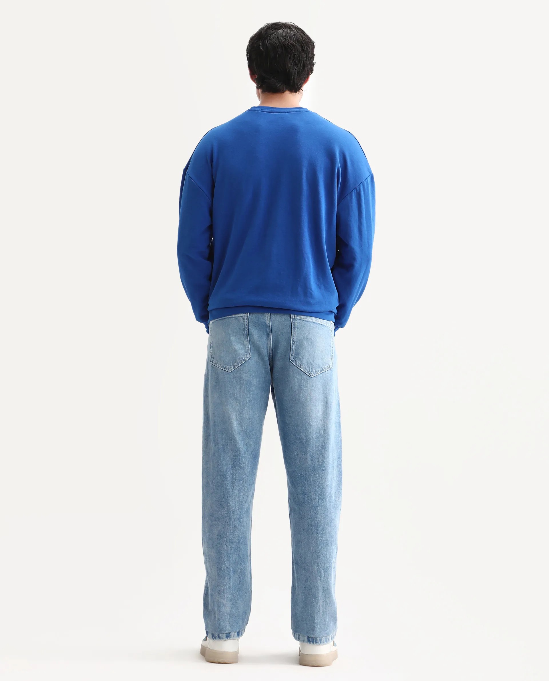 Rare Rabbit Men's Omir-R Light Blue Cotton Blend Fabric Button Closure Morris Regular Fit Plain Jeans - Image 7