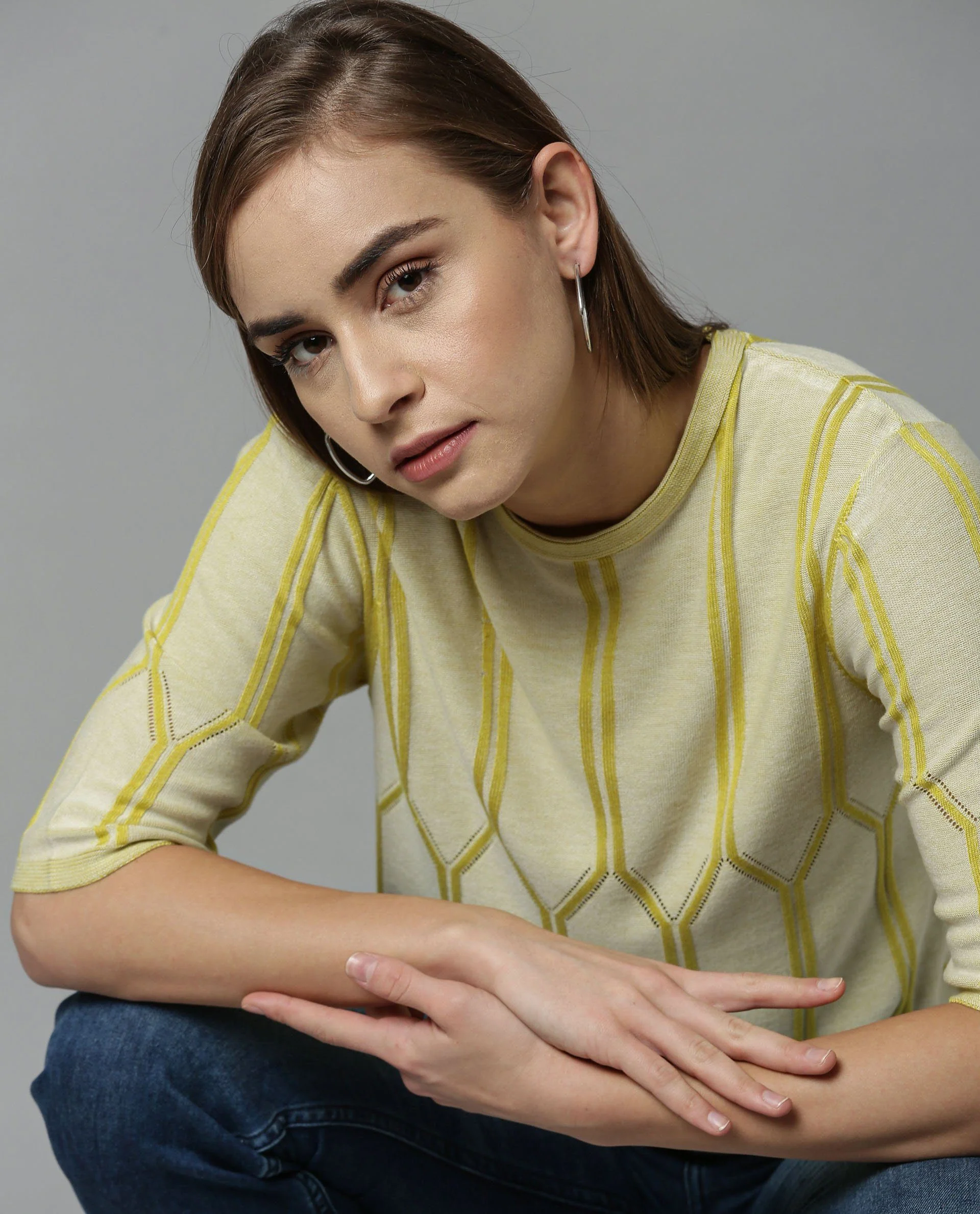 Rareism Women Orate Yellow Top Short Sleeves - Image 4