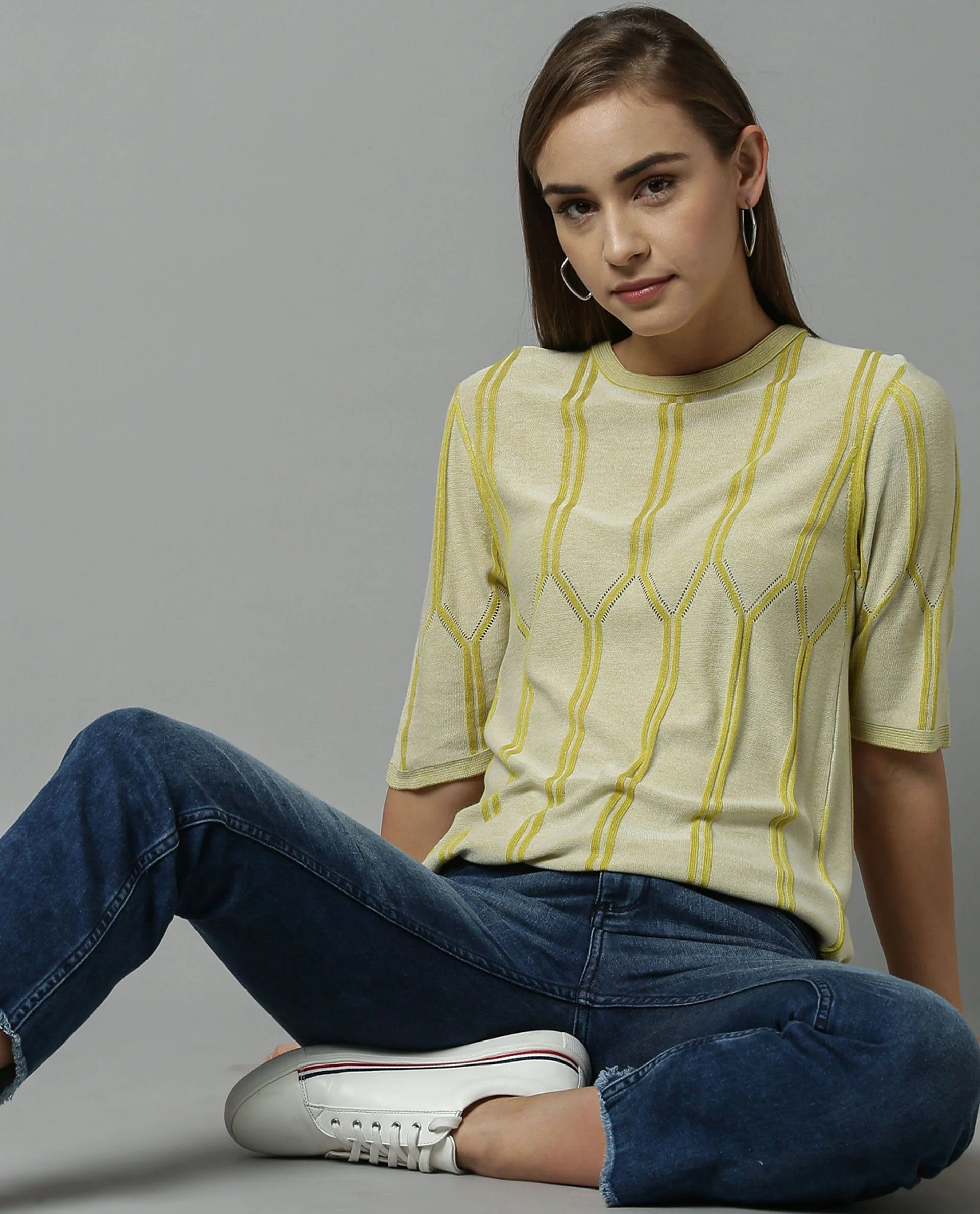 Rareism Women Orate Yellow Top Short Sleeves - Image 5