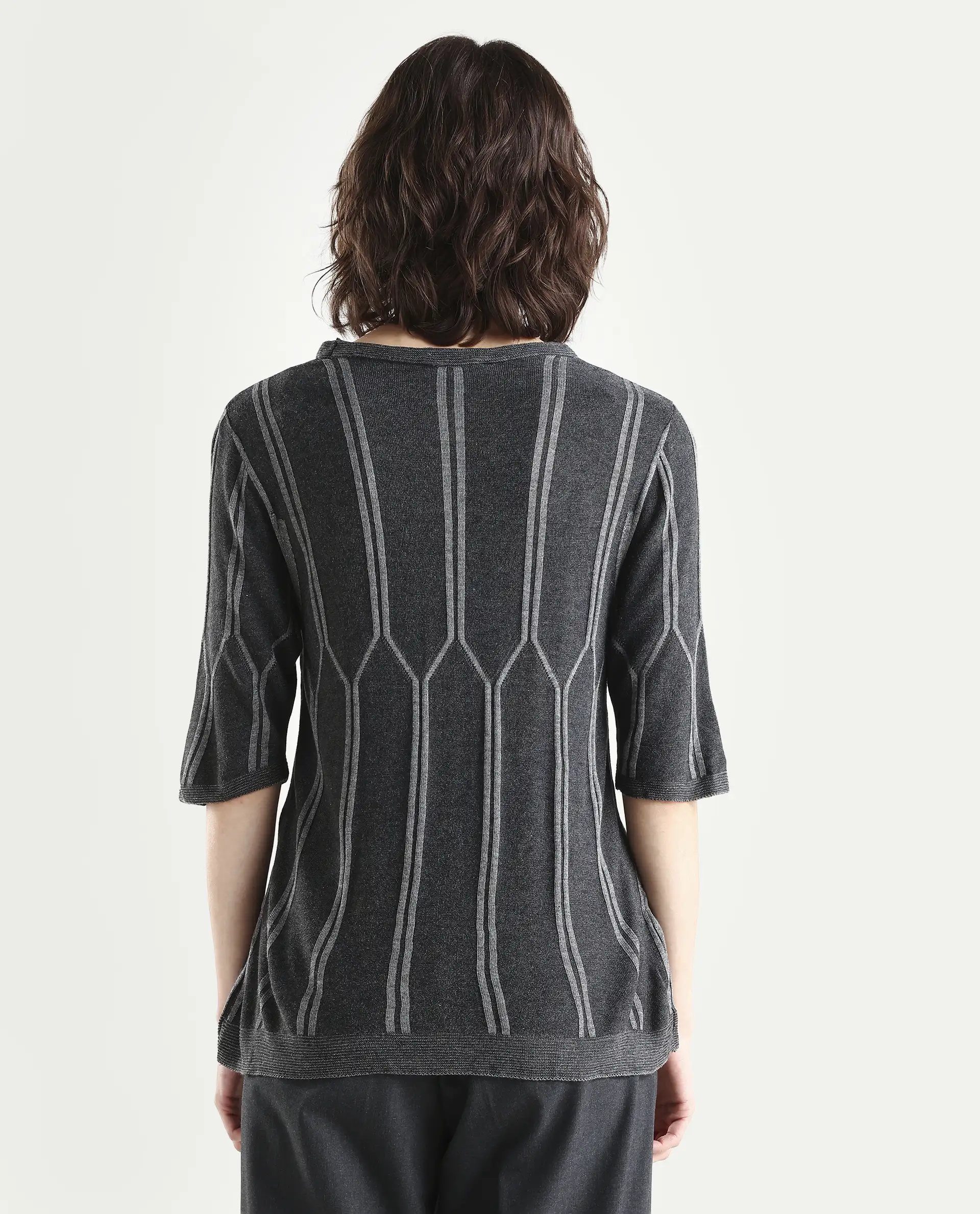 Rareism Women Orate Black Top Short Sleeves - Image 7