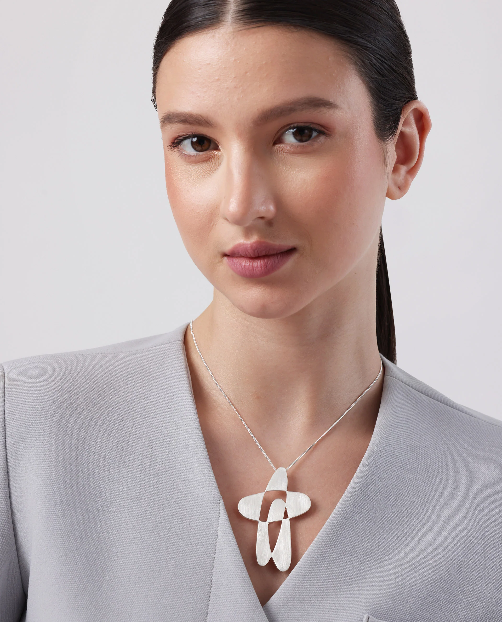 Rareism Women Orbit Silver Necklace - Image 2