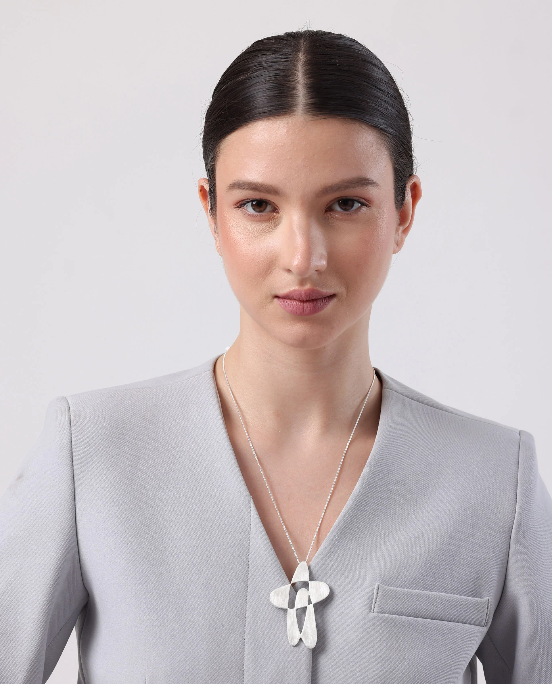 Rareism Women Orbit Silver Necklace - Image 3