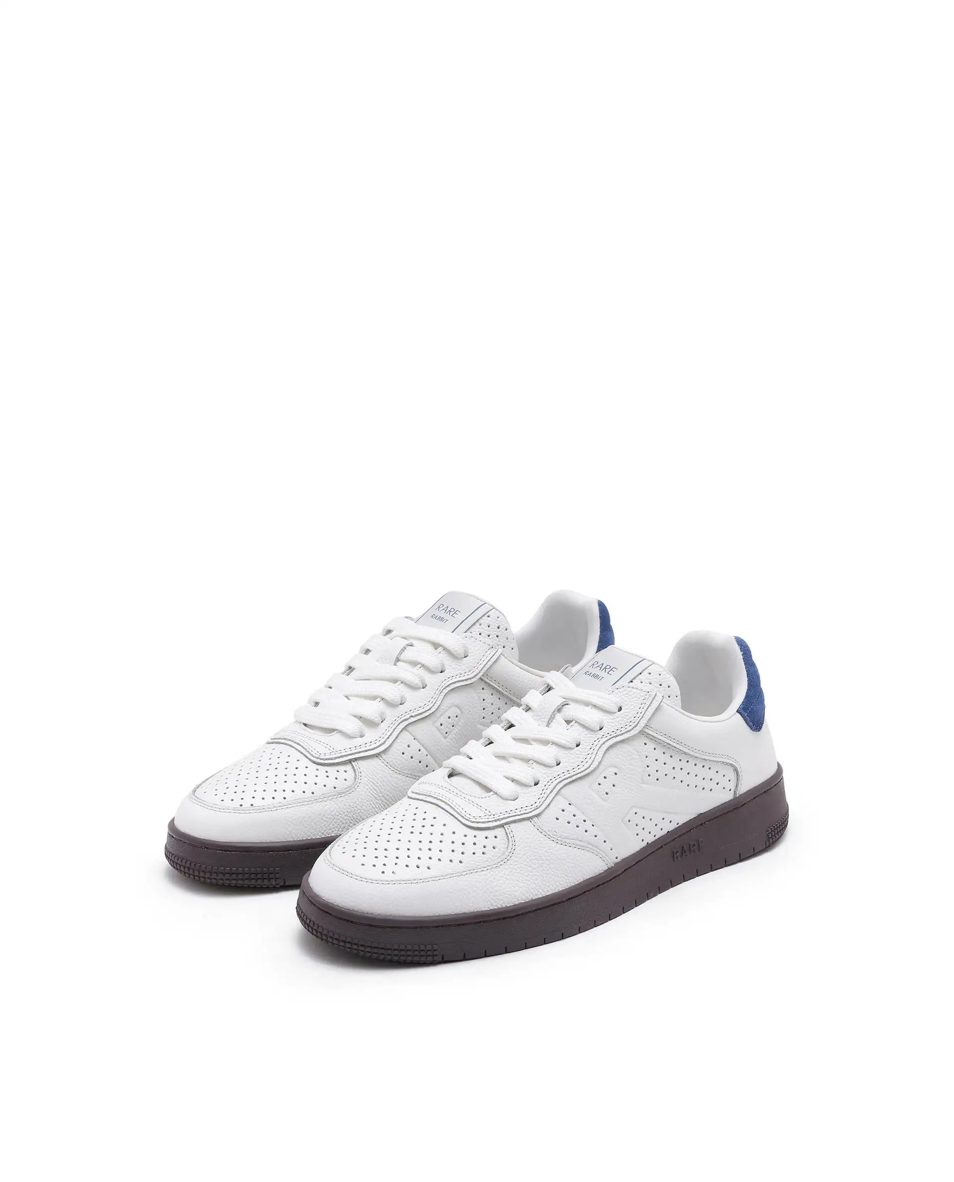 Rare Rabbit Men's Orbiton Off White Milled Leather Perforated Details Low-Top Lace-Up Monotone Sneaker Shoes - Image 3