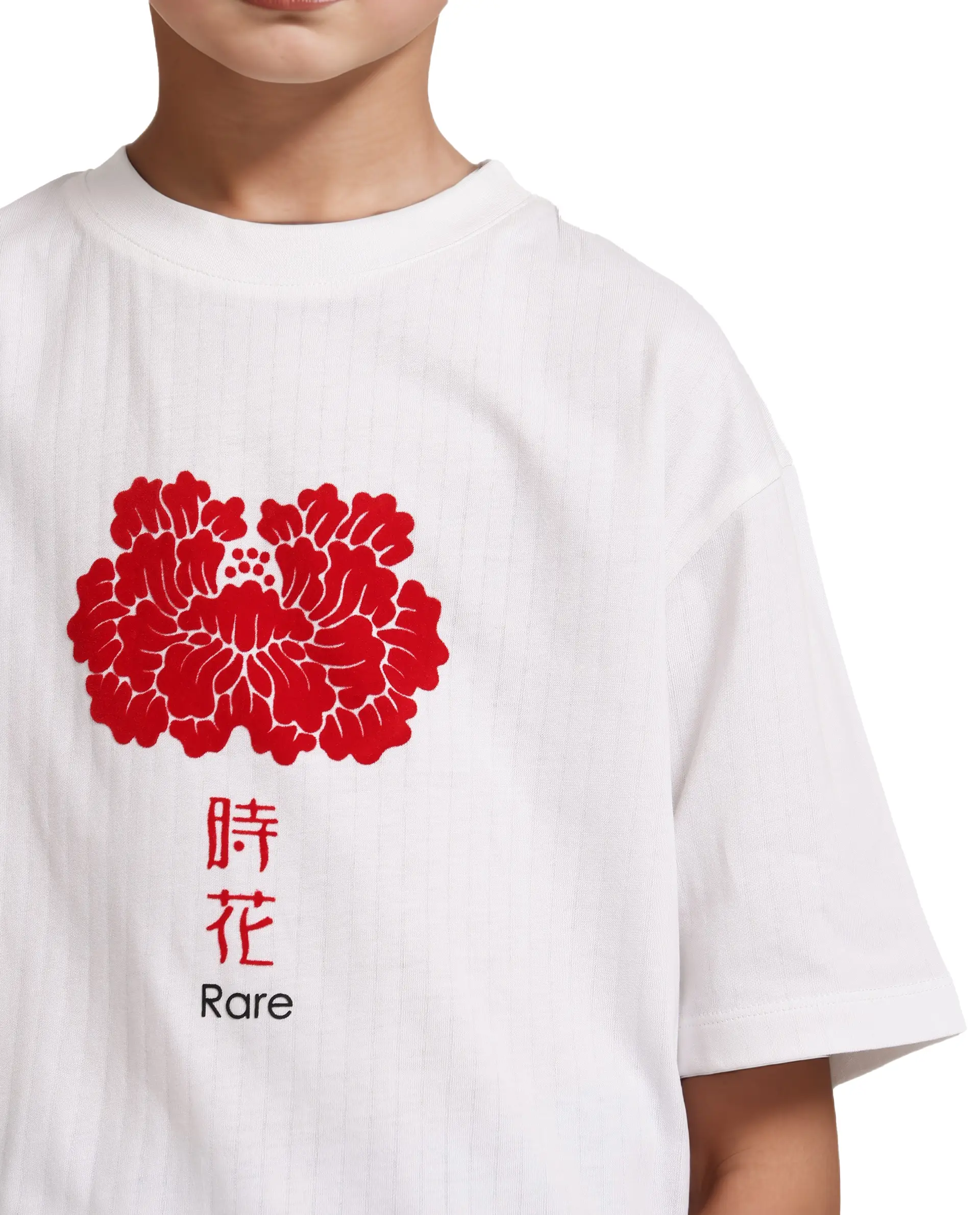 Rare Ones Kids Orel White Cotton Half Sleeves Oversized Fit Crew Neck Graphic Print T-Shirt - Image 4