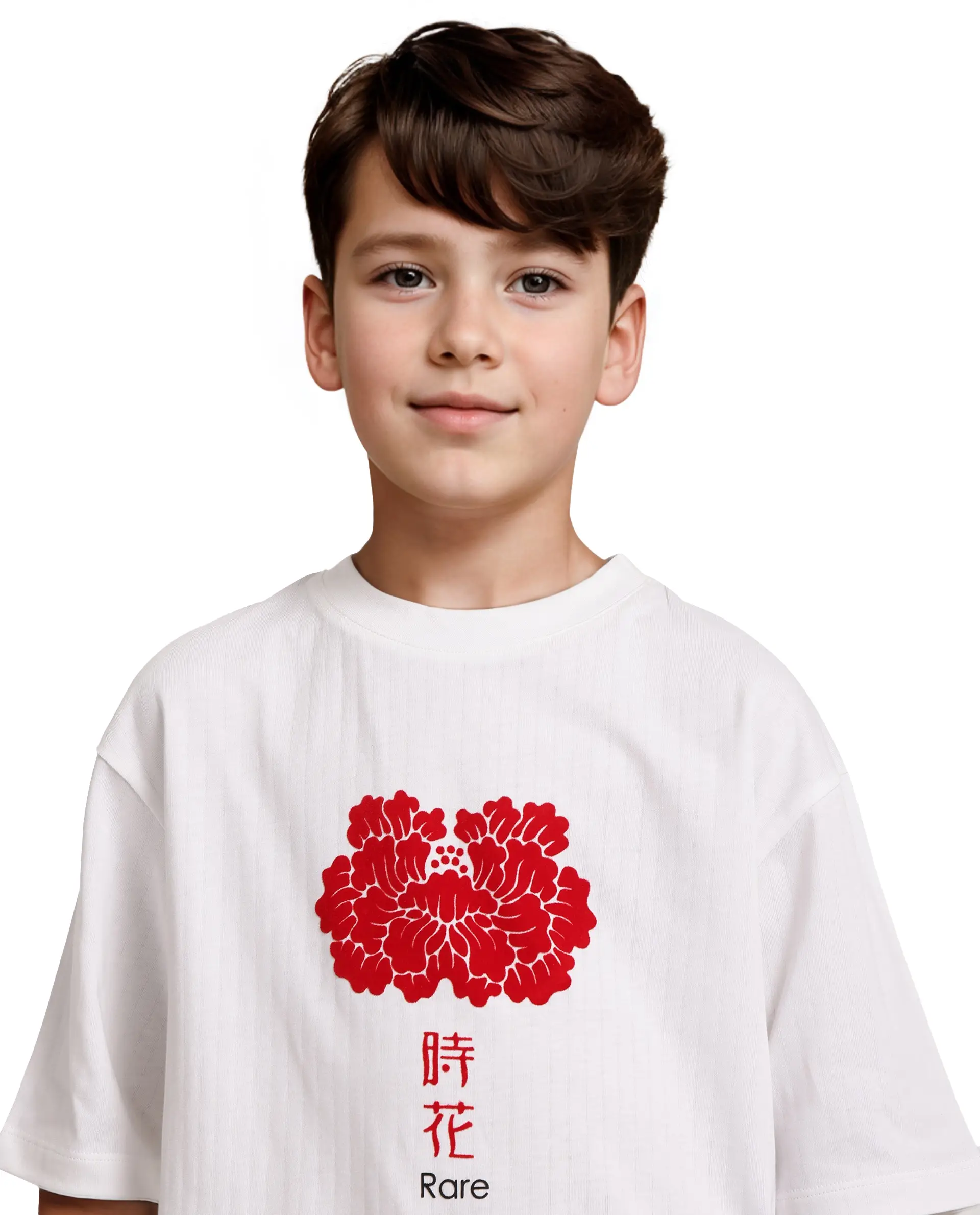 Rare Ones Kids Orel White Cotton Half Sleeves Oversized Fit Crew Neck Graphic Print T-Shirt - Image 5