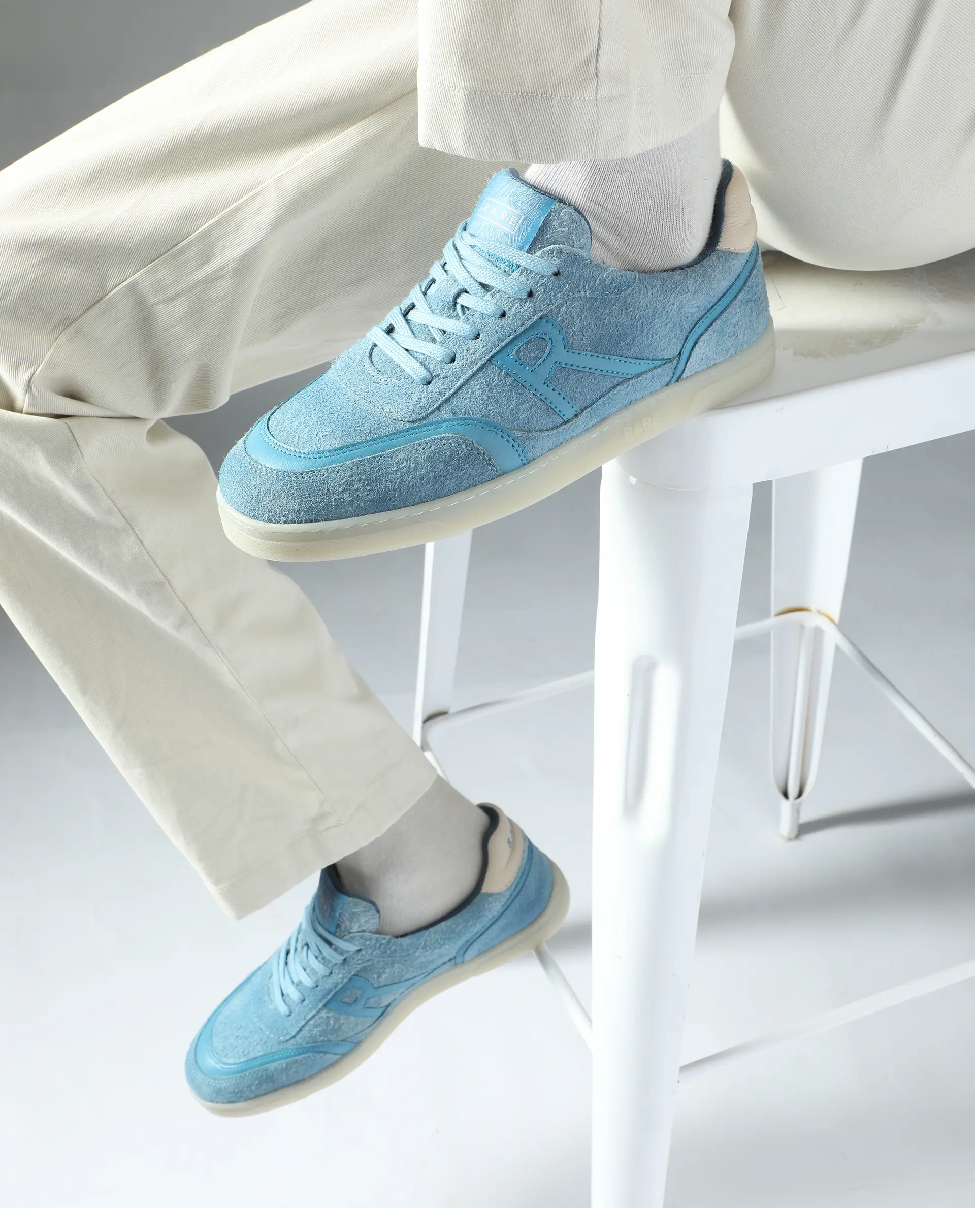 Rare Rabbit Men Orla Blue Lace-Up Closure Suede Sneaker - Image 2