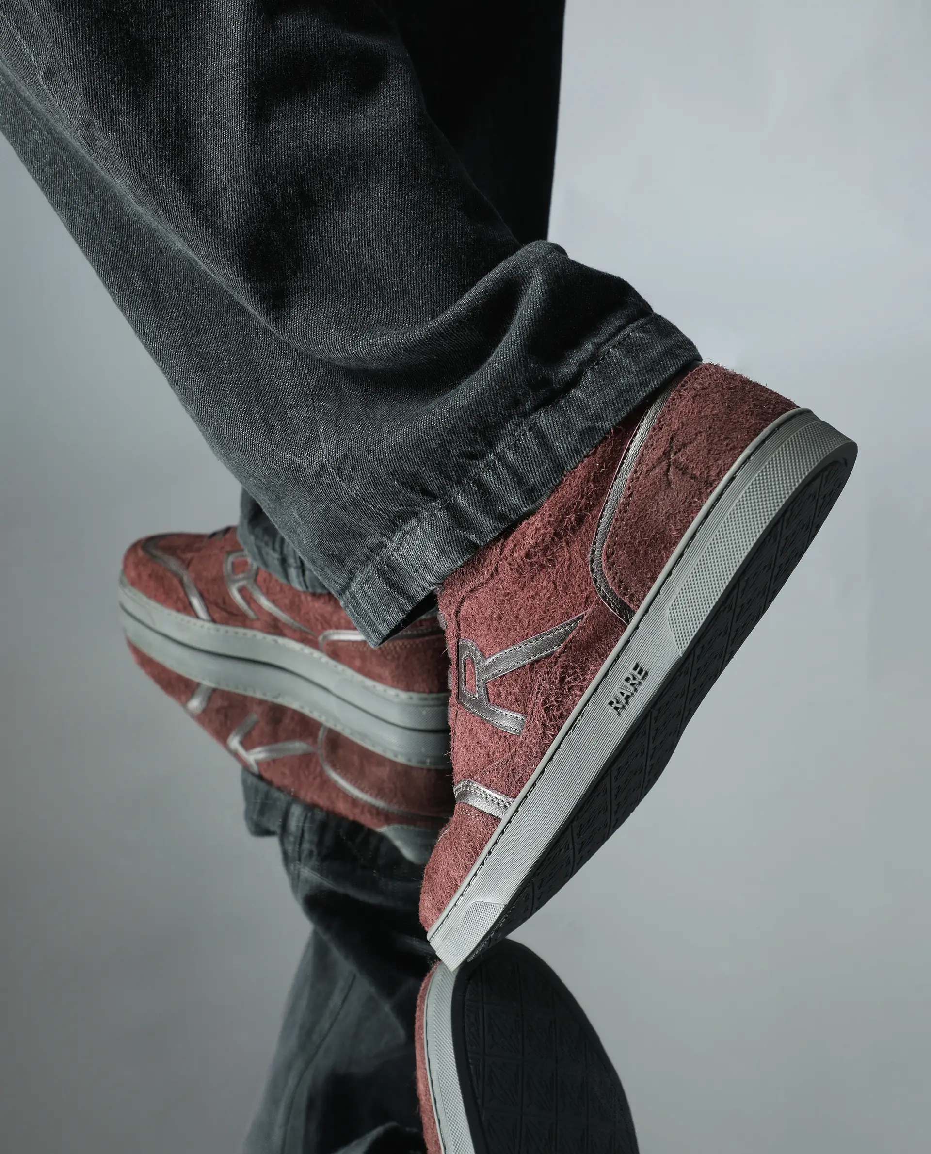 Rare Rabbit Men Orla Burgundy Lace-Up Closure Suede Sneaker - Image 2