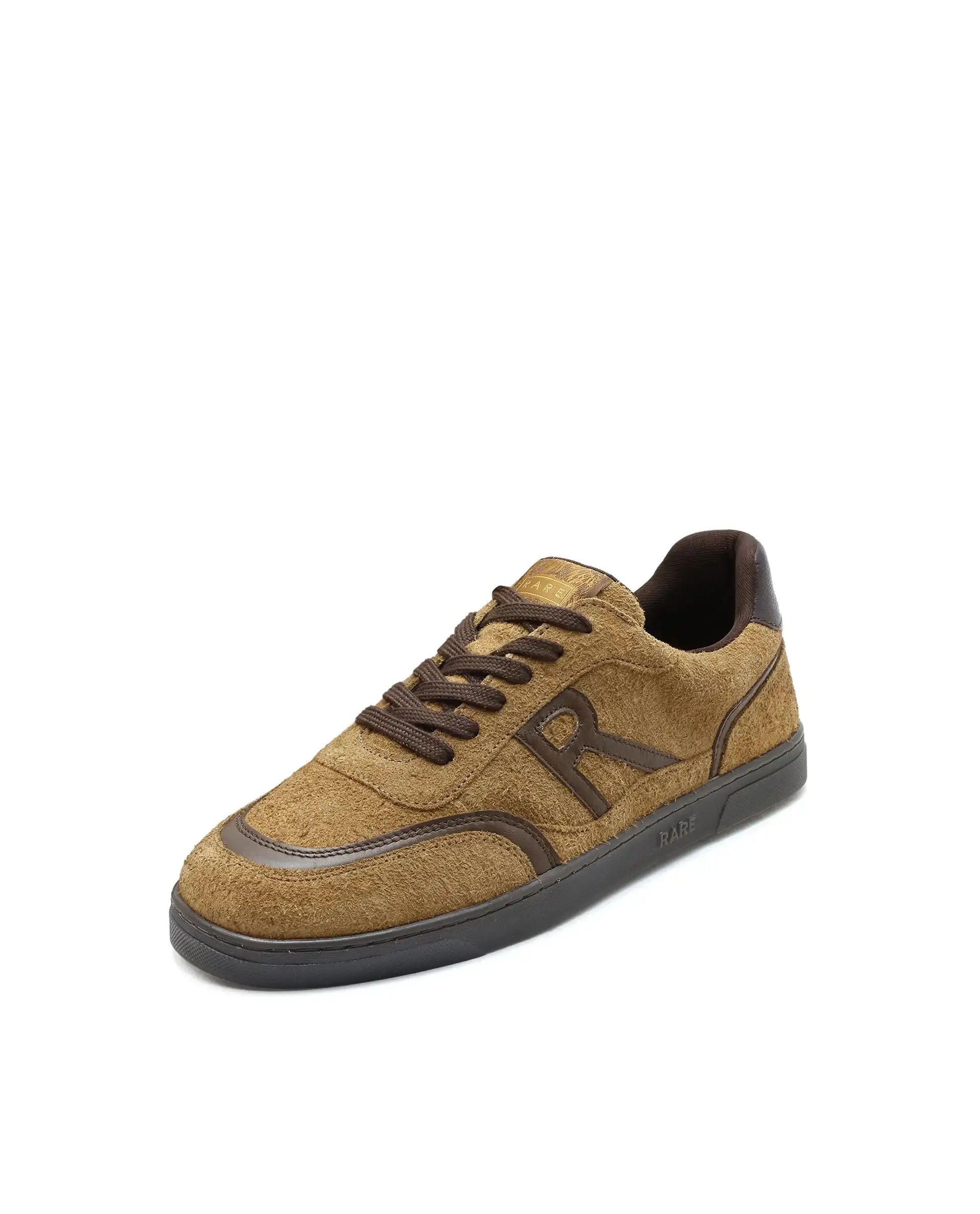 Rare Rabbit Men Orla Camel Lace-Up Closure Suede Sneaker - Image 6