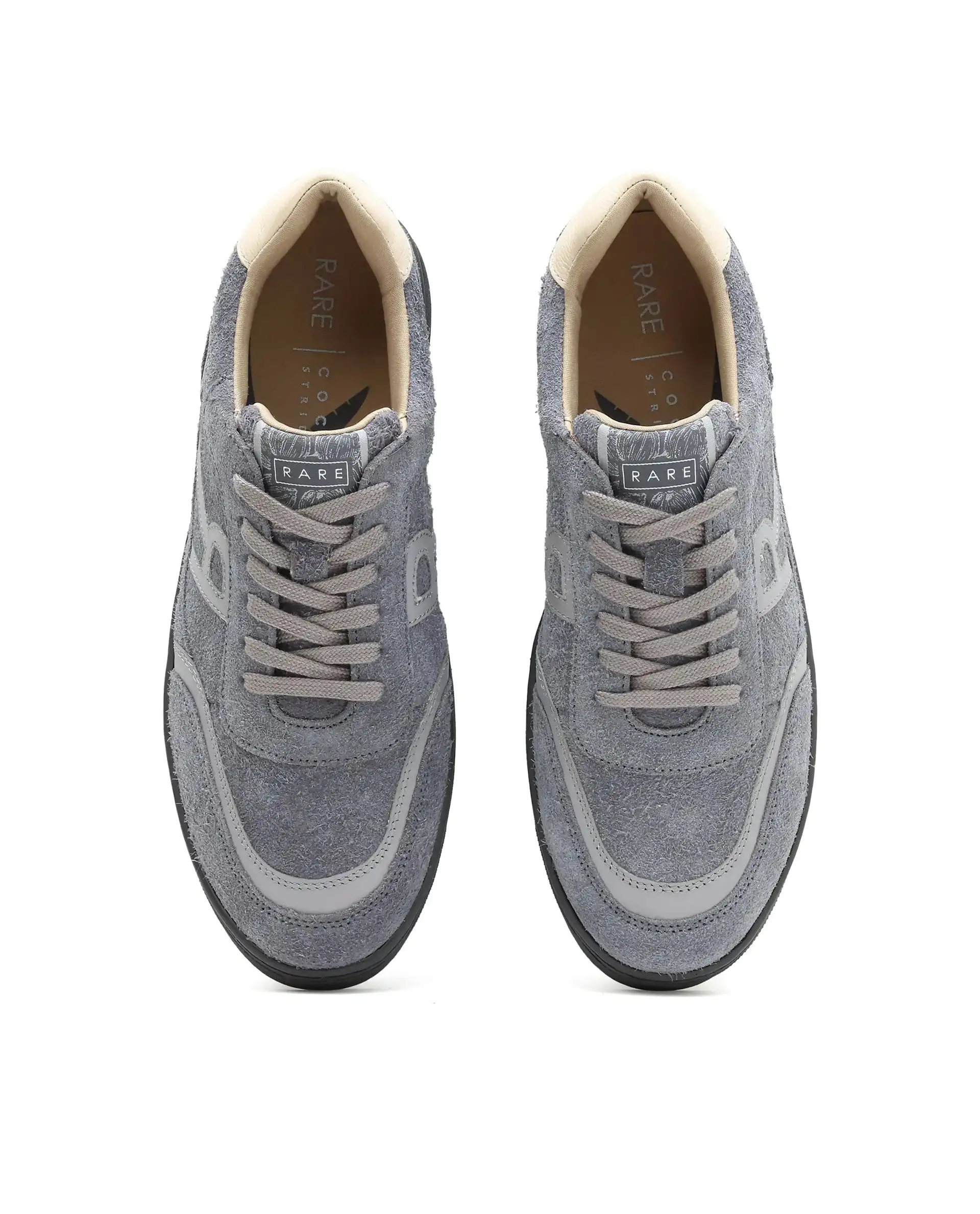 Rare Rabbit Men Orla Grey Lace-Up Closure Suede Sneaker - Image 4