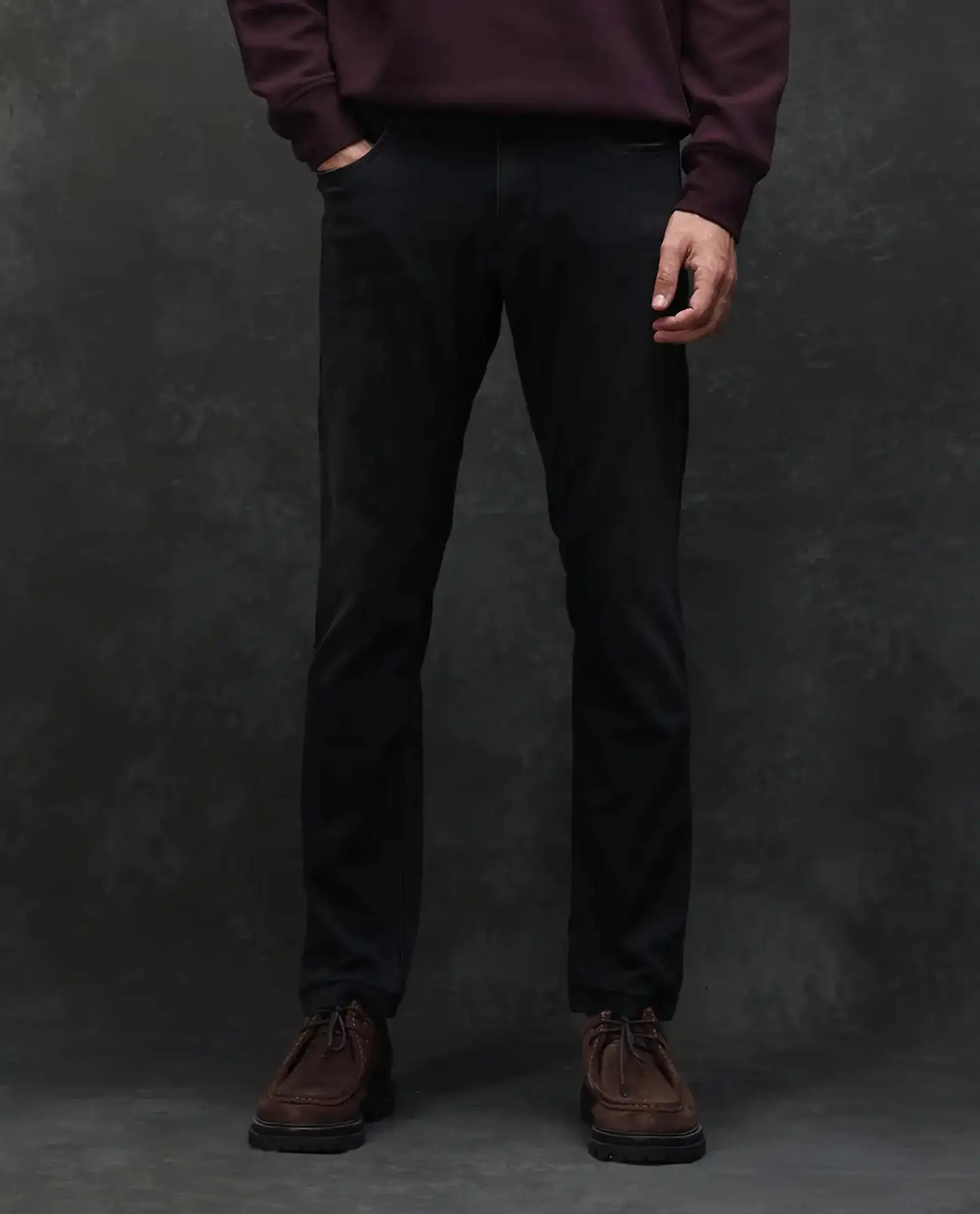 Rare Rabbit Men's Orleans Black Cotton Plain Hawk Slim Fit Jeans - Image 10