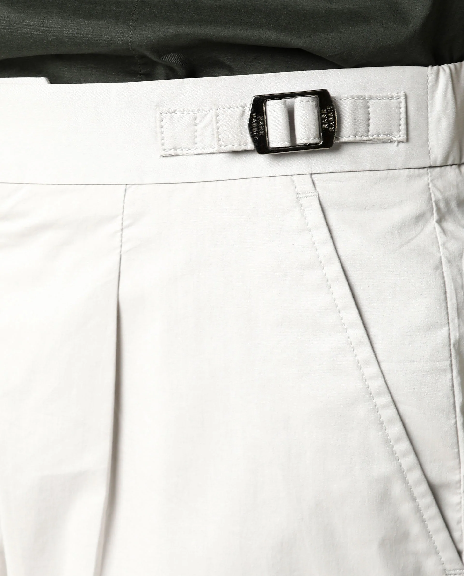Rare Rabbit Men's Osaka Beige Cotton Plain Regular Fit Shorts - Image 4