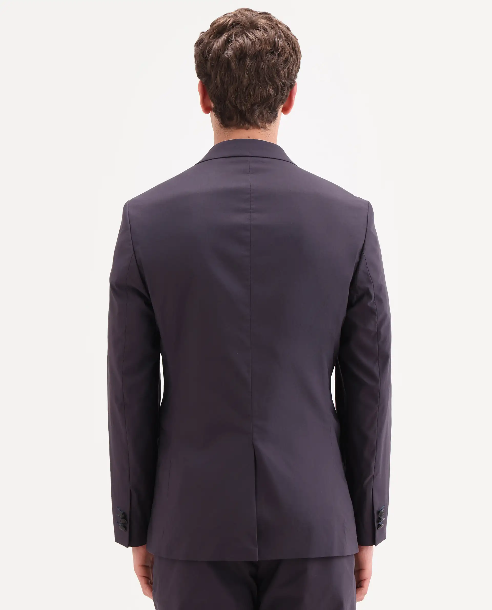 Rare Rabbit Men's Oscar Dark Purple Polyester Plain Tailored Fit Full Sleeve Lapel Neck Suits - Image 14