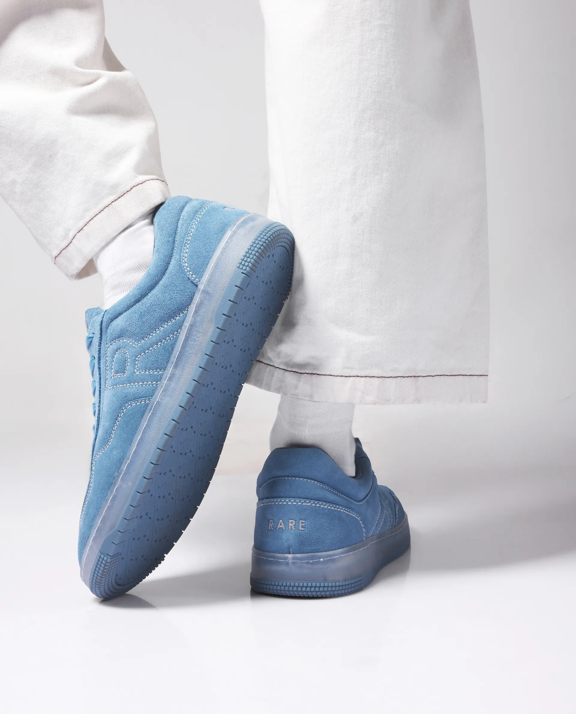 Rare Rabbit Men Oslo Blue Lace-Up Closure Sneaker - Image 2