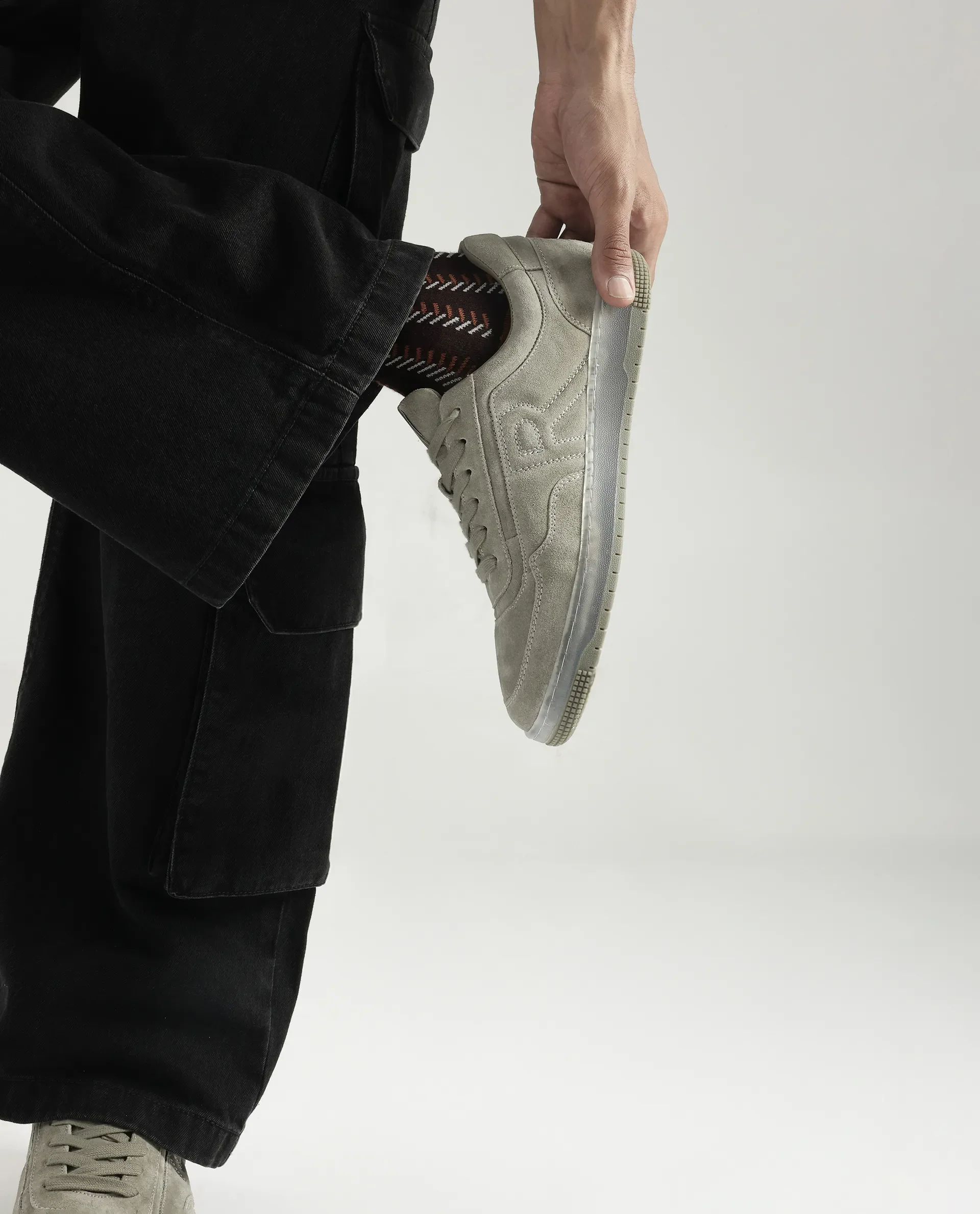 Rare Rabbit Men Oslo Olive Lace-Up Closure Sneaker - Image 2