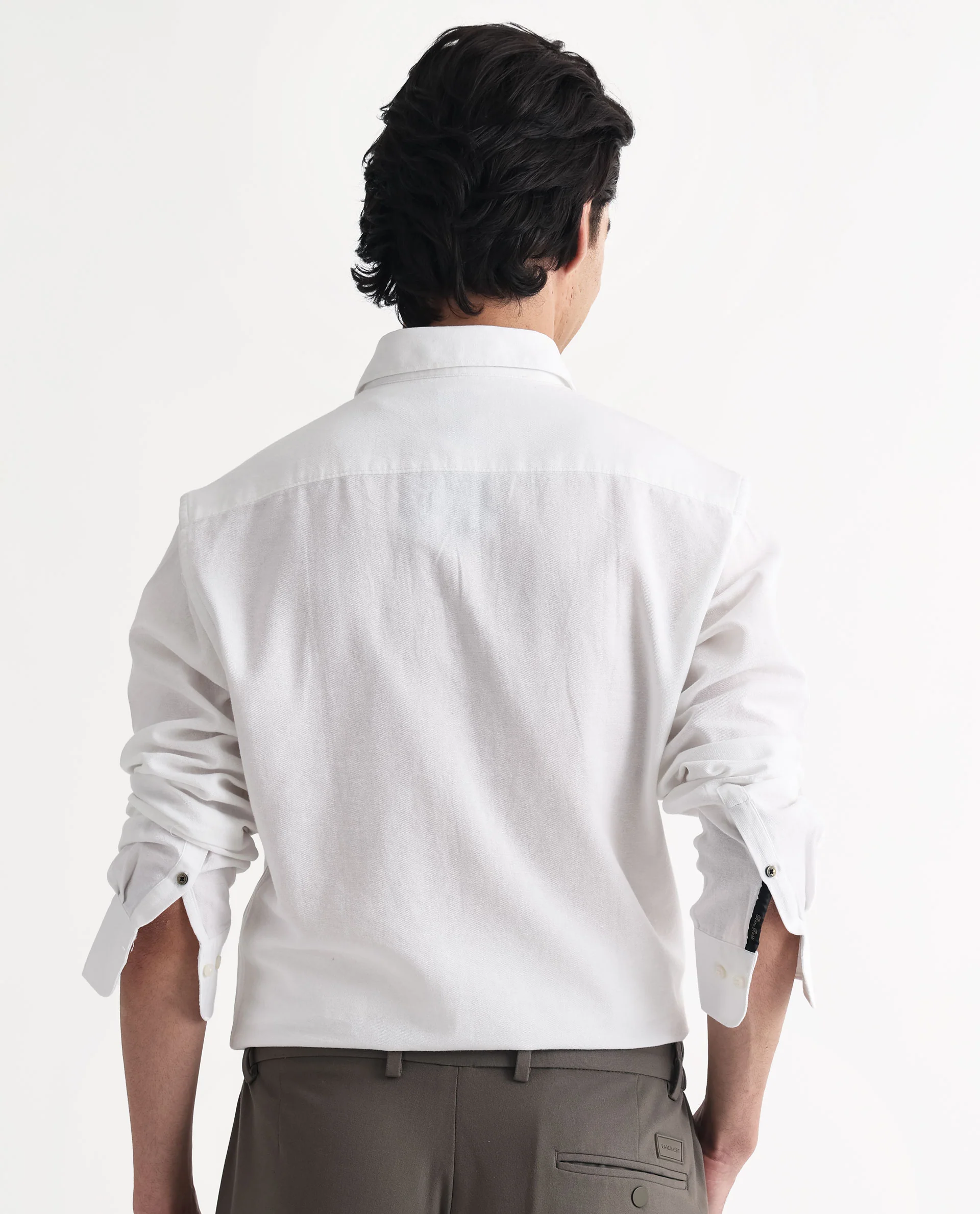 Rare Rabbit Men's Otago White Cotton Plain Regular Fit Full Sleeve Collared Shirt - Image 10