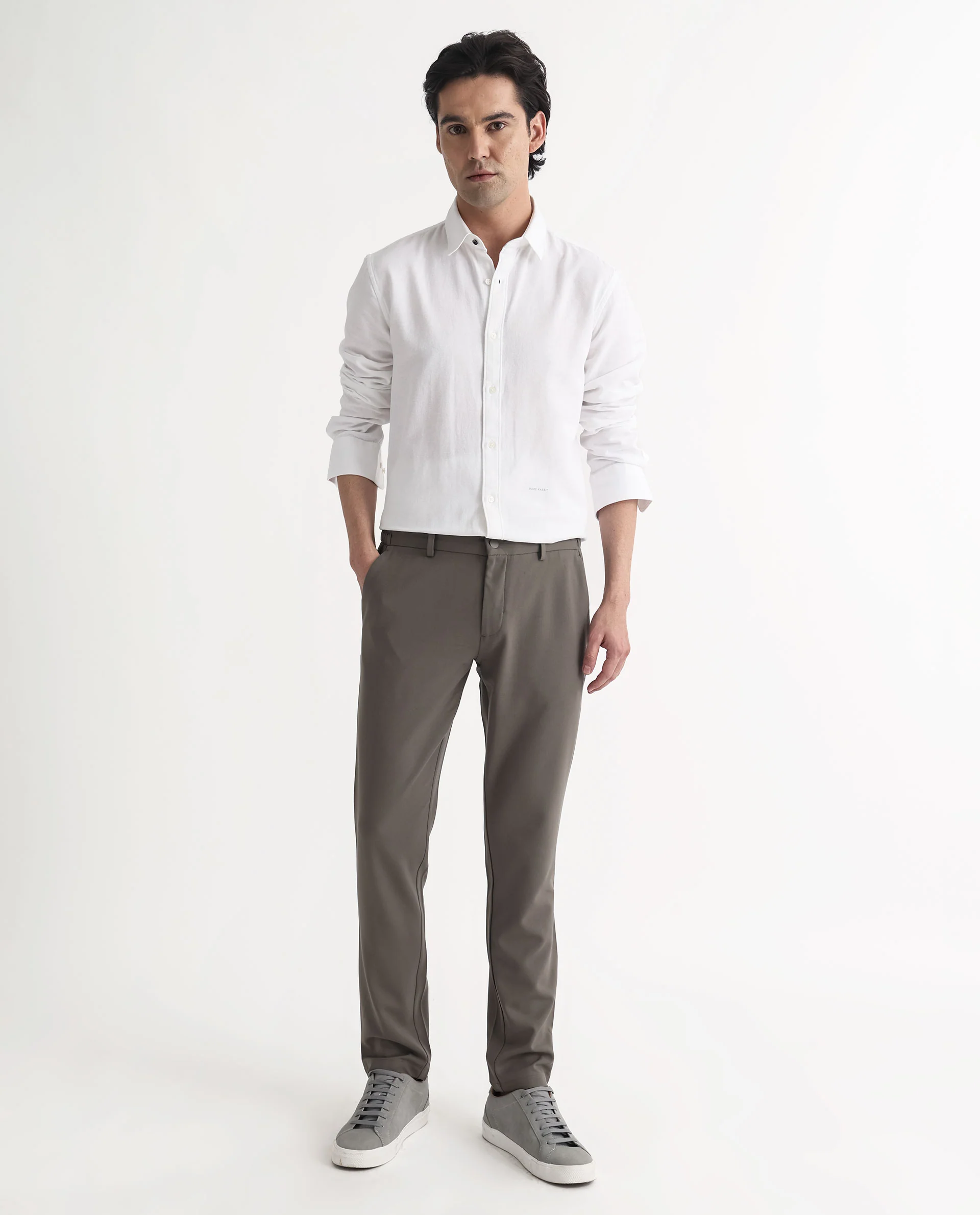 Rare Rabbit Men's Otago White Cotton Plain Regular Fit Full Sleeve Collared Shirt - Image 2