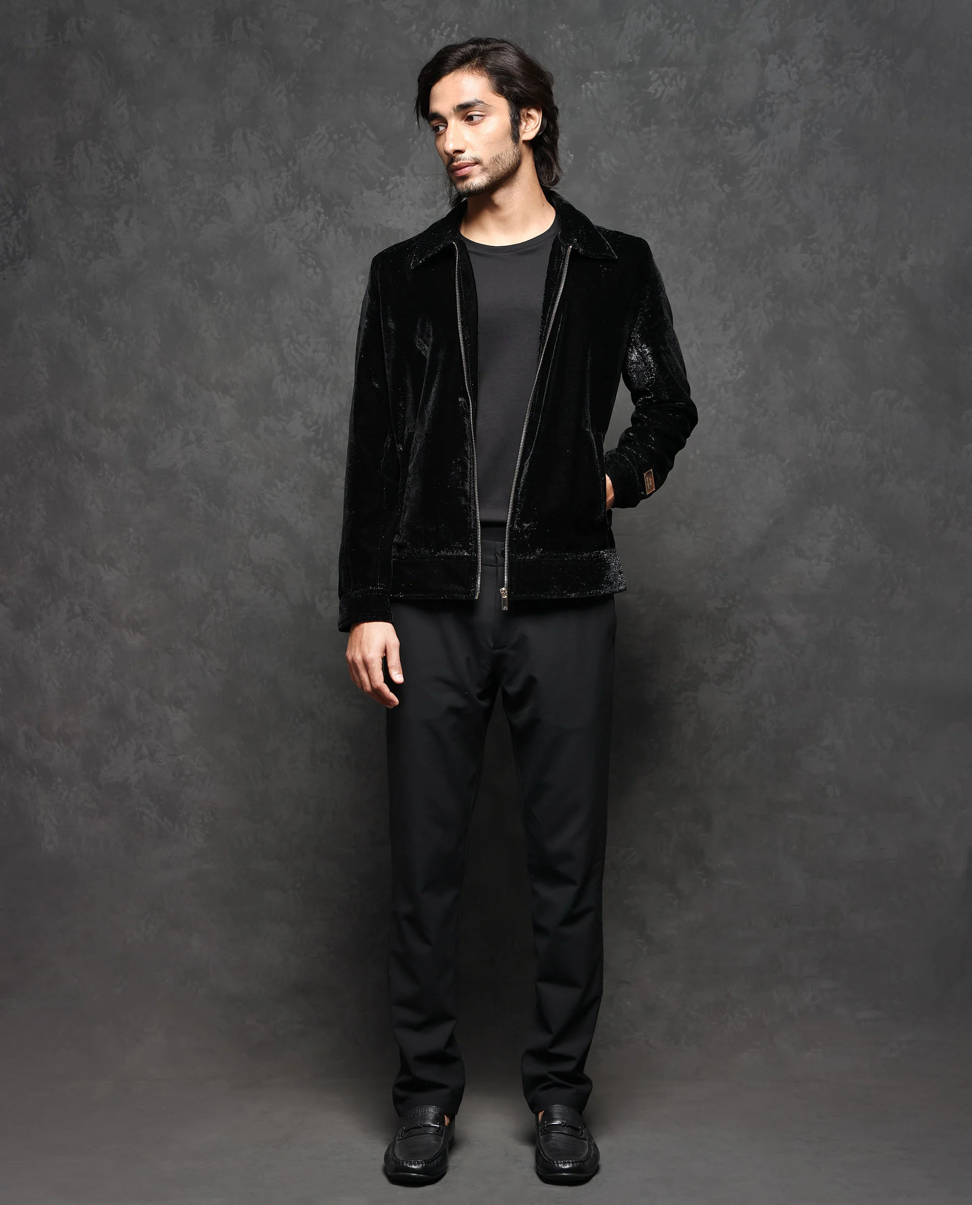 Rare Rabbit Men's Otaki Black Plain Regular Fit Full Sleeve Collared Jacket - Image 6