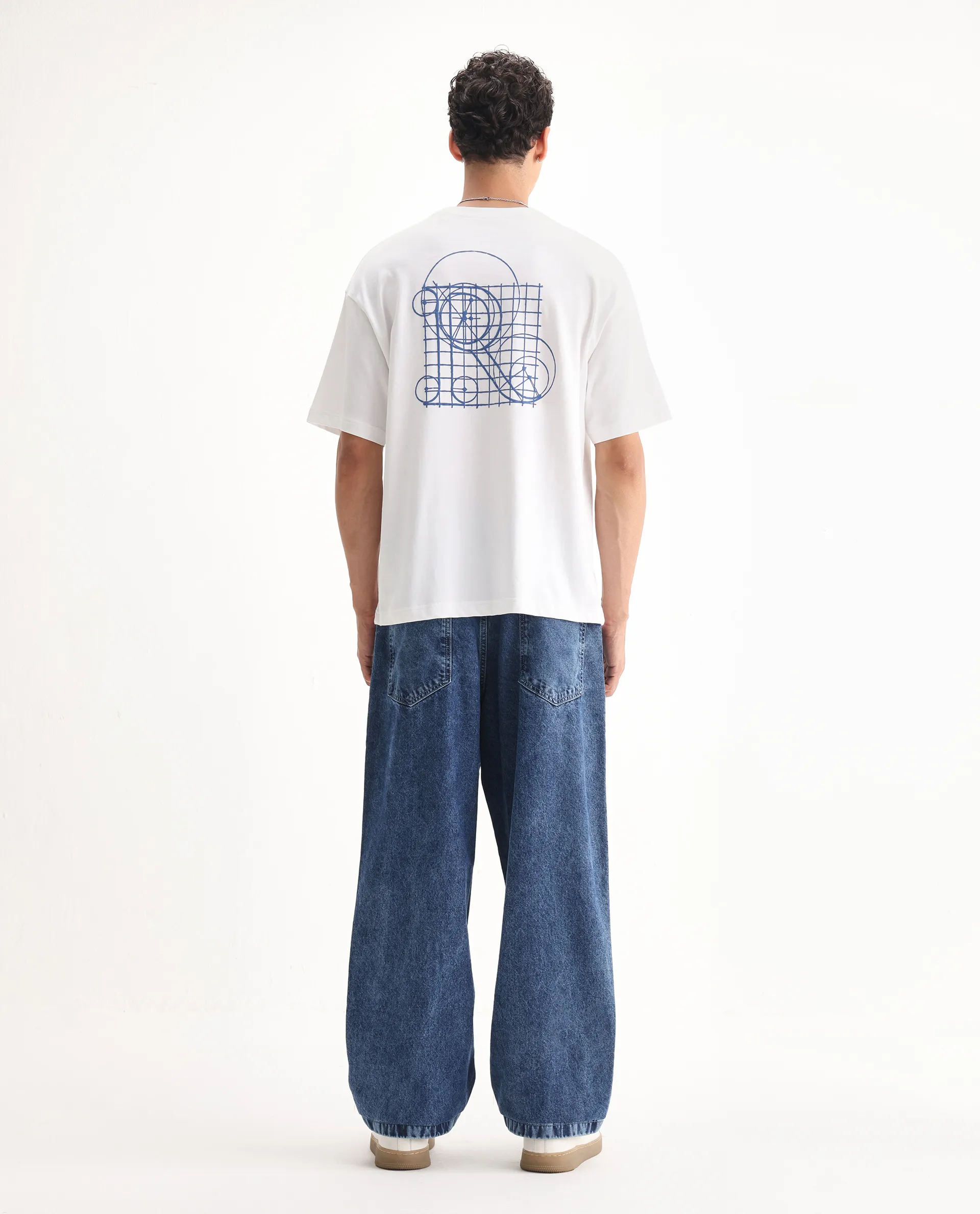 Rare Rabbit Men's Otto Light Blue Cotton Plain Baggy Fit Jeans - Image 9