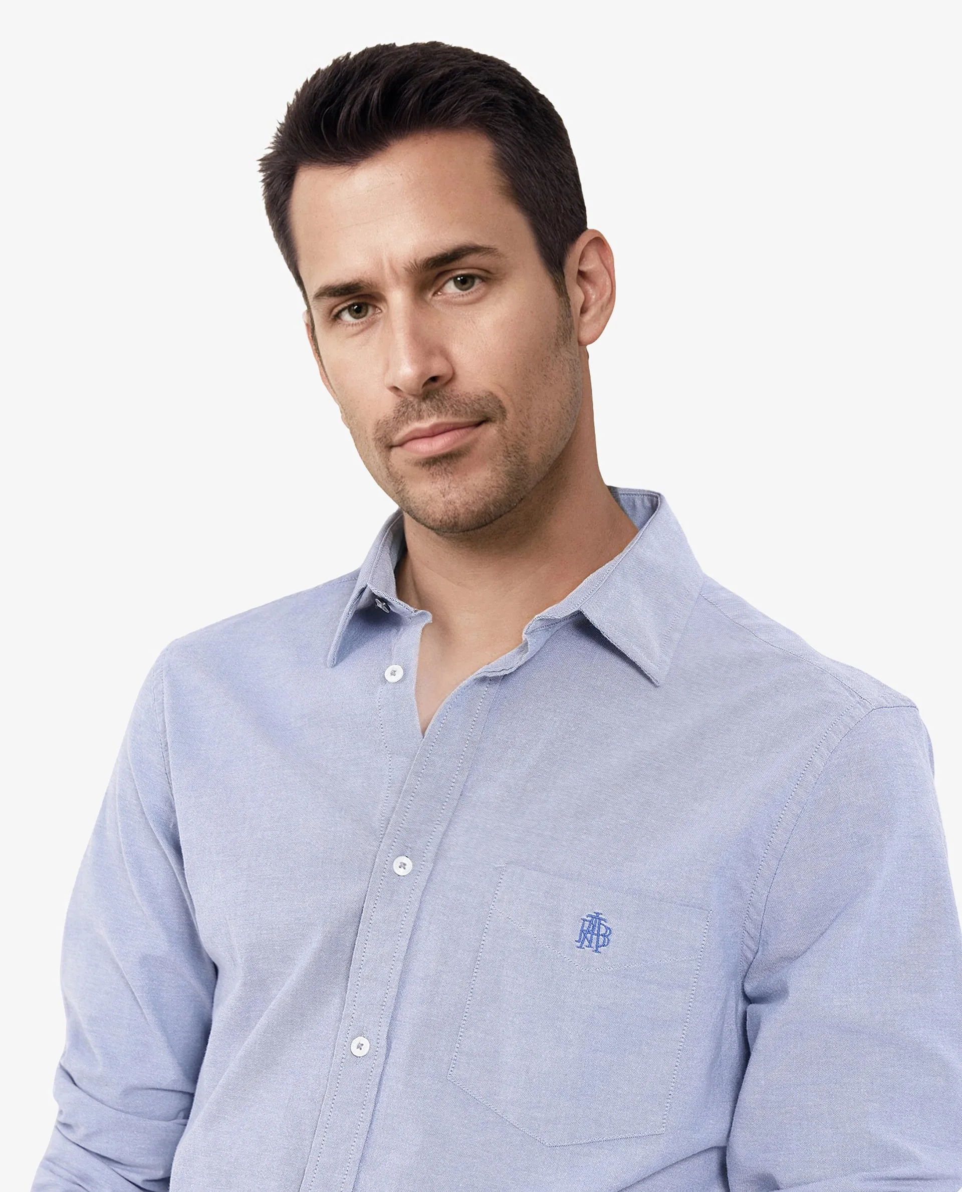 Rare Rabbit Men's Oxo Dusky Blue Cotton Blend Plain Regular Fit Full Sleeve Collared Shirt - Image 8