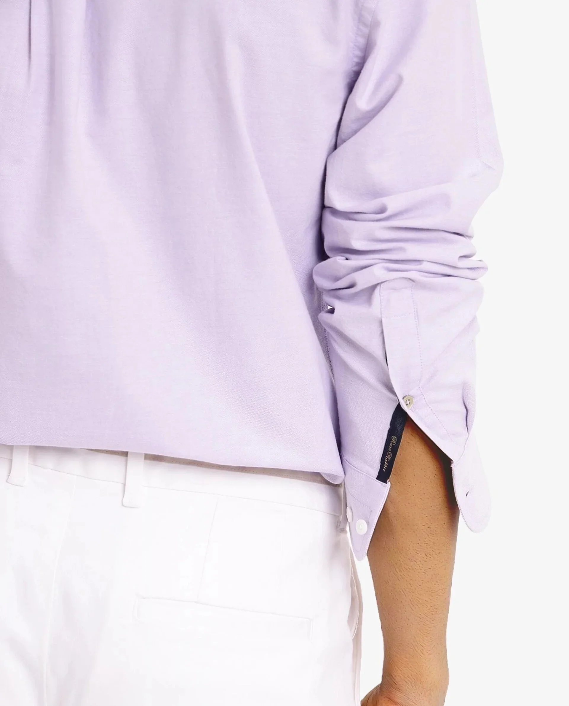 Rare Rabbit Men's Oxo Light Purple Cotton Blend Plain Regular Fit Full Sleeve Collared Shirt - Image 8
