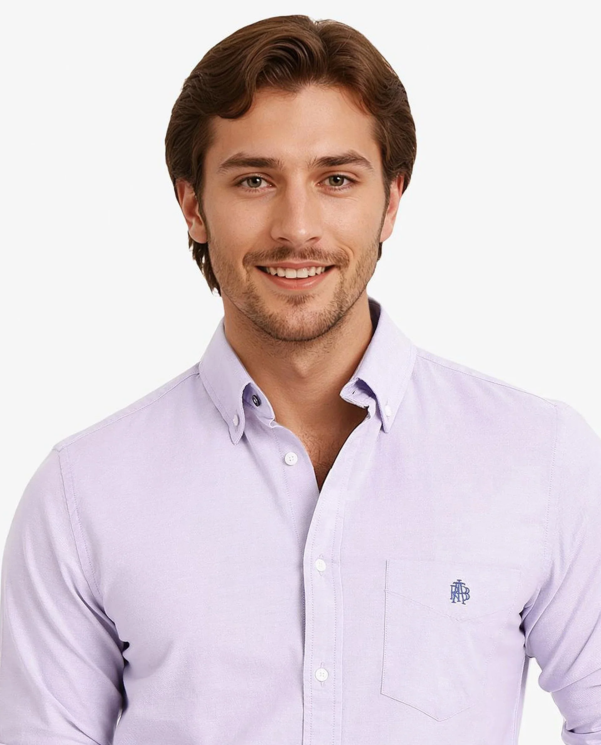 Rare Rabbit Men's Oxob Light Purple Cotton Blend Plain Regular Fit Full Sleeve Collared Shirt - Image 8