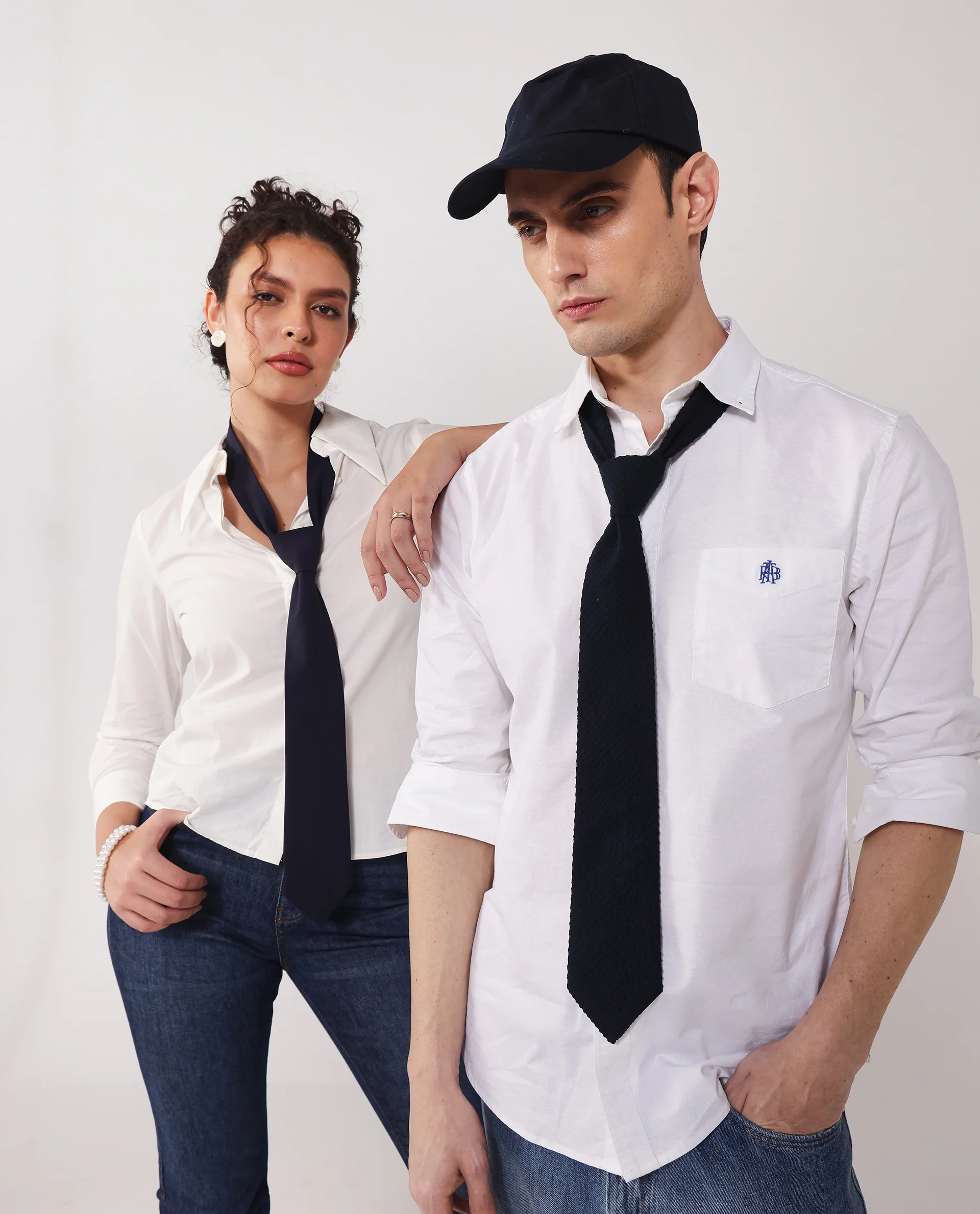 Rare Rabbit Men's Oxob White Cotton Plain Regular Fit Full Sleeve Collared Shirt - Image 5