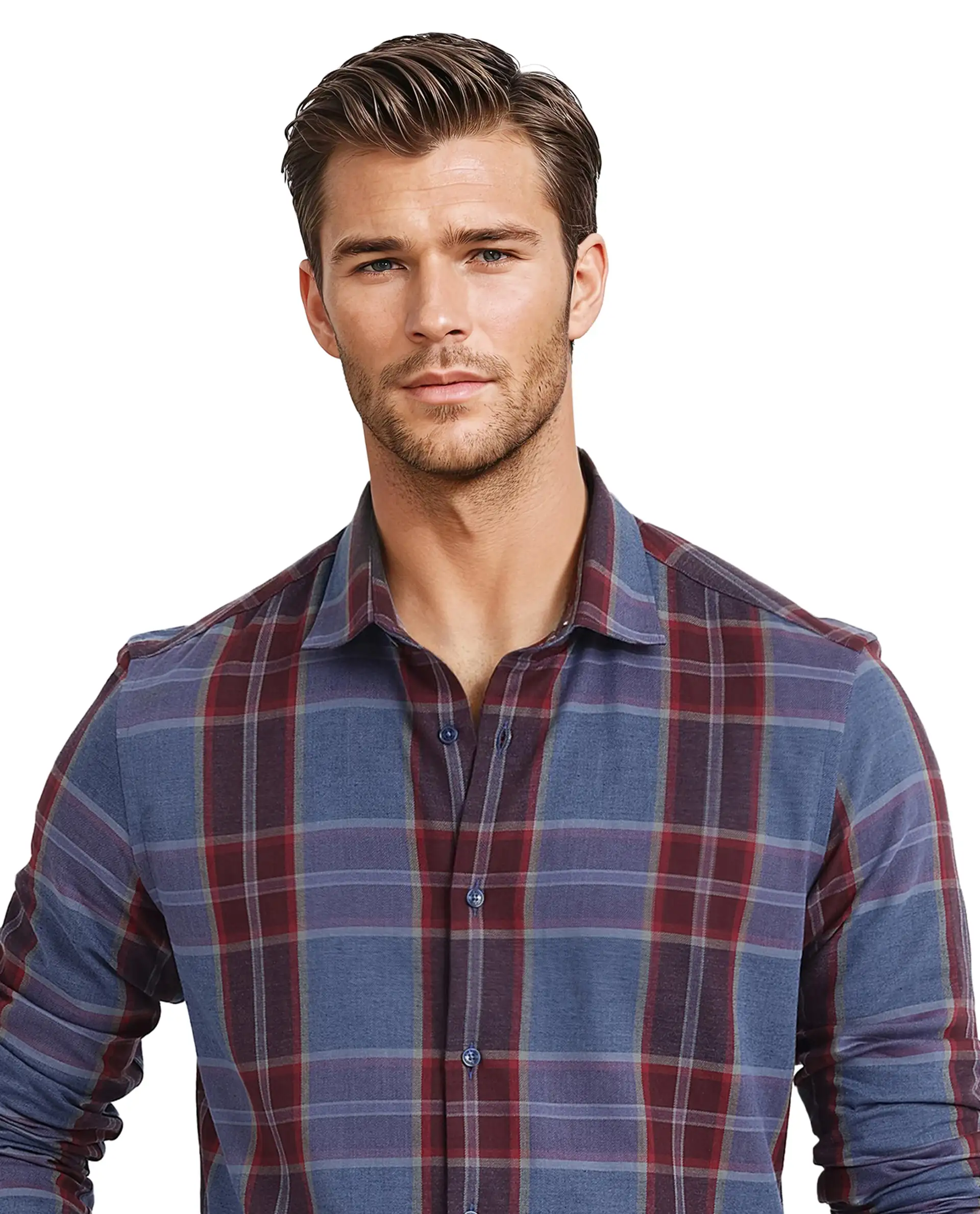Rare Rabbit Men's Paina Red Cotton Checked Print Regular Fit Full Sleeve Collared Shirt - Image 6