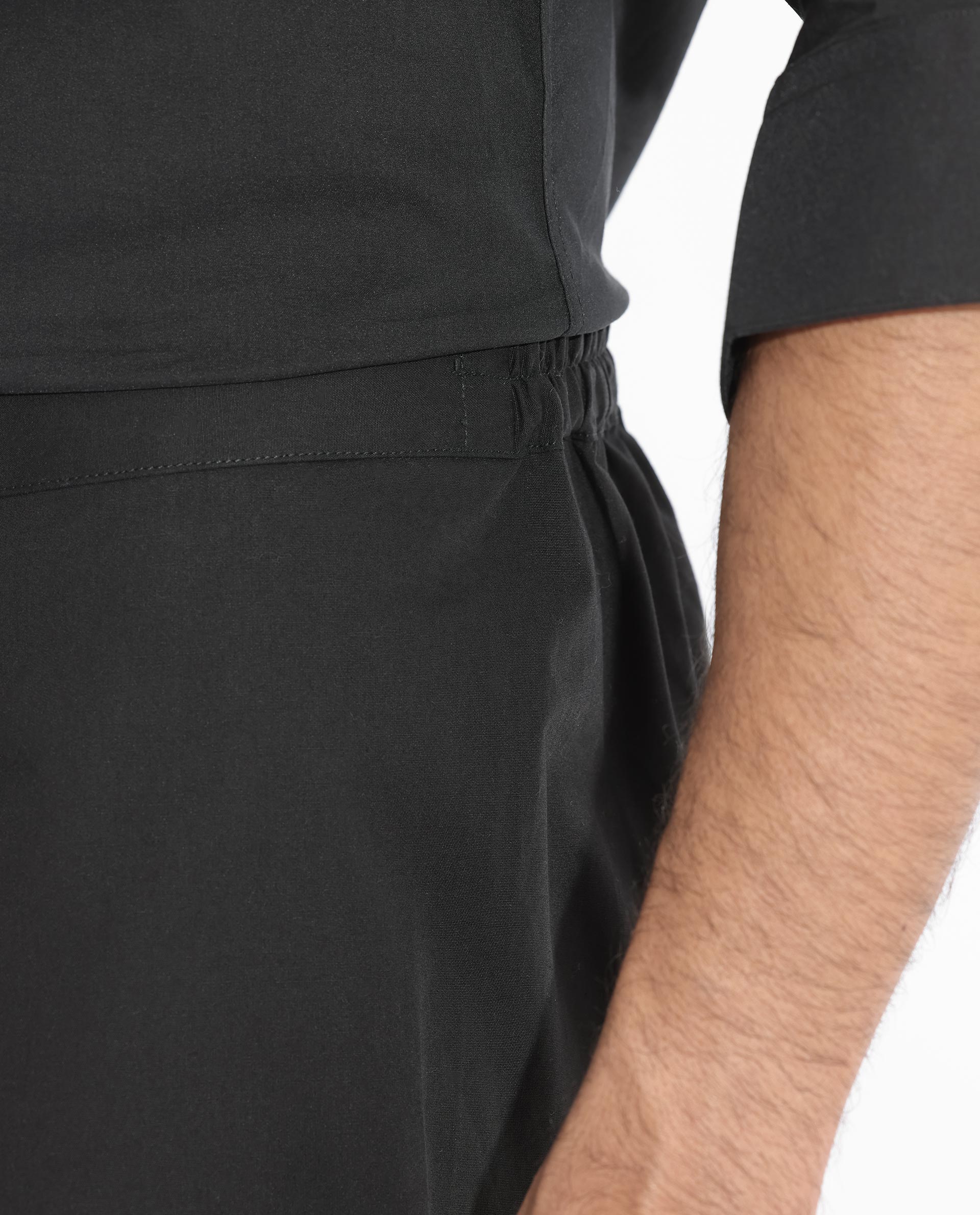 Rare Rabbit Men's Pajama-3 Black Viscose Plain Slim Fit Pajama - Image 3
