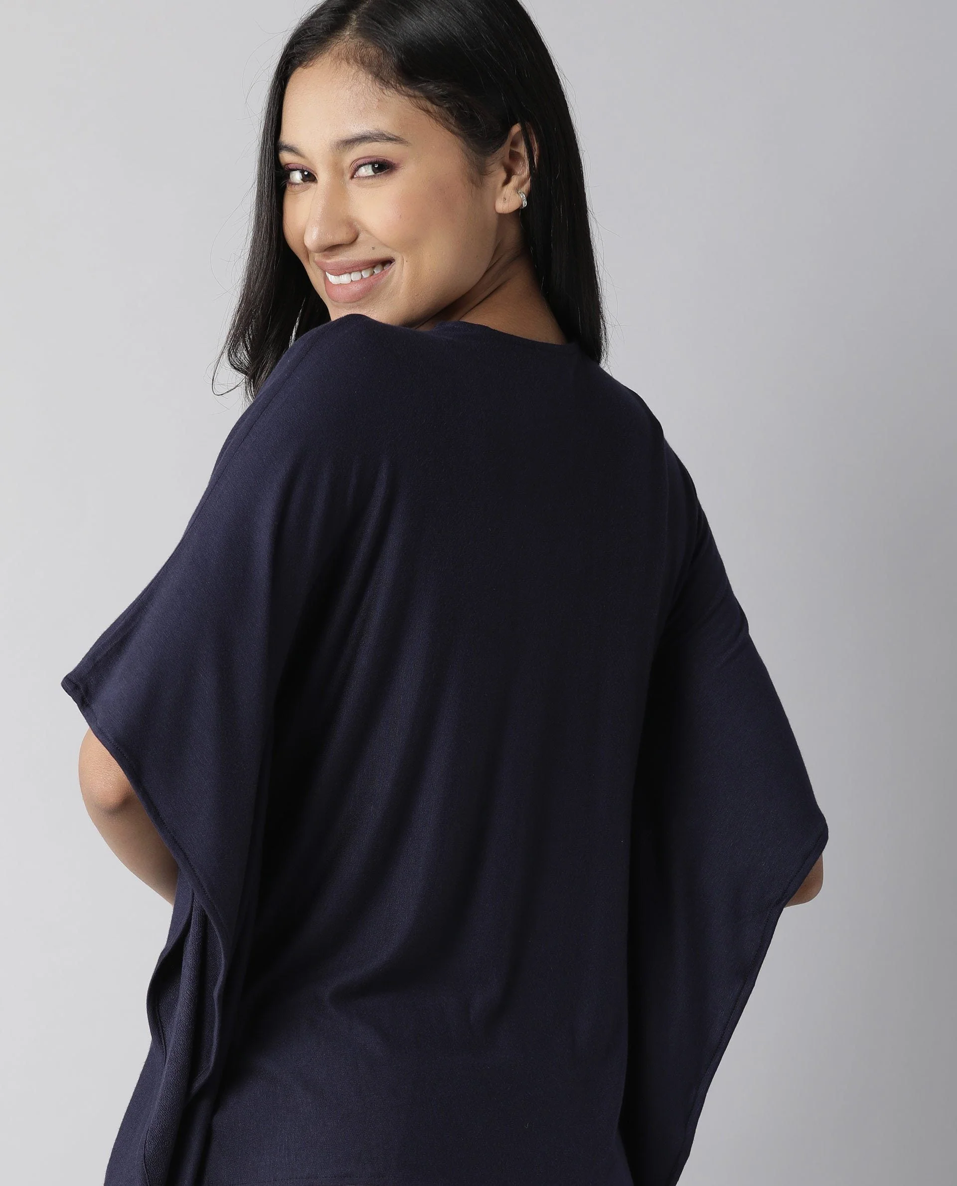 Rareism Women Pal Navy Top Full Sleeves Solid - Image 4