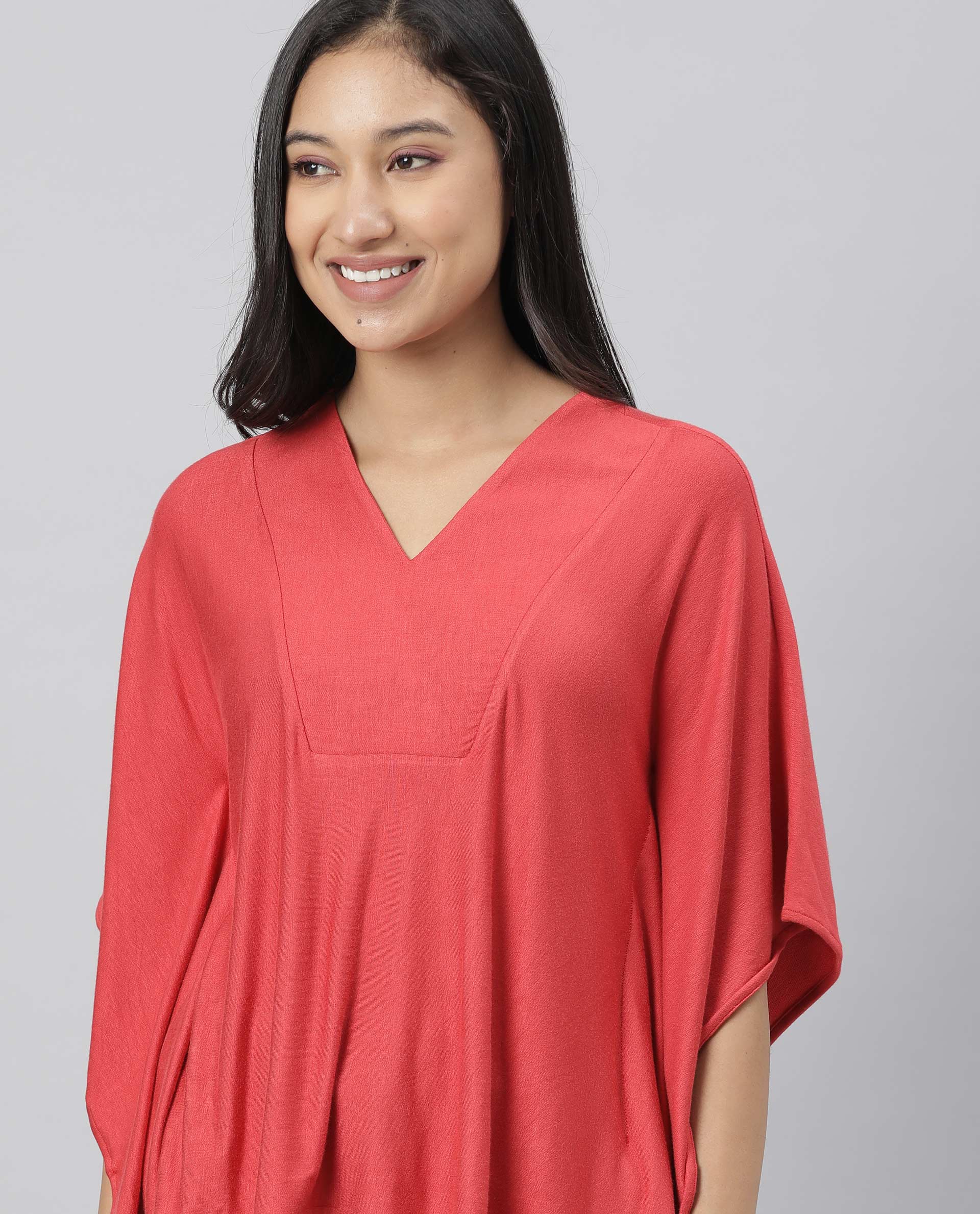 Rareism Women Pal Red Top Full Sleeves Solid