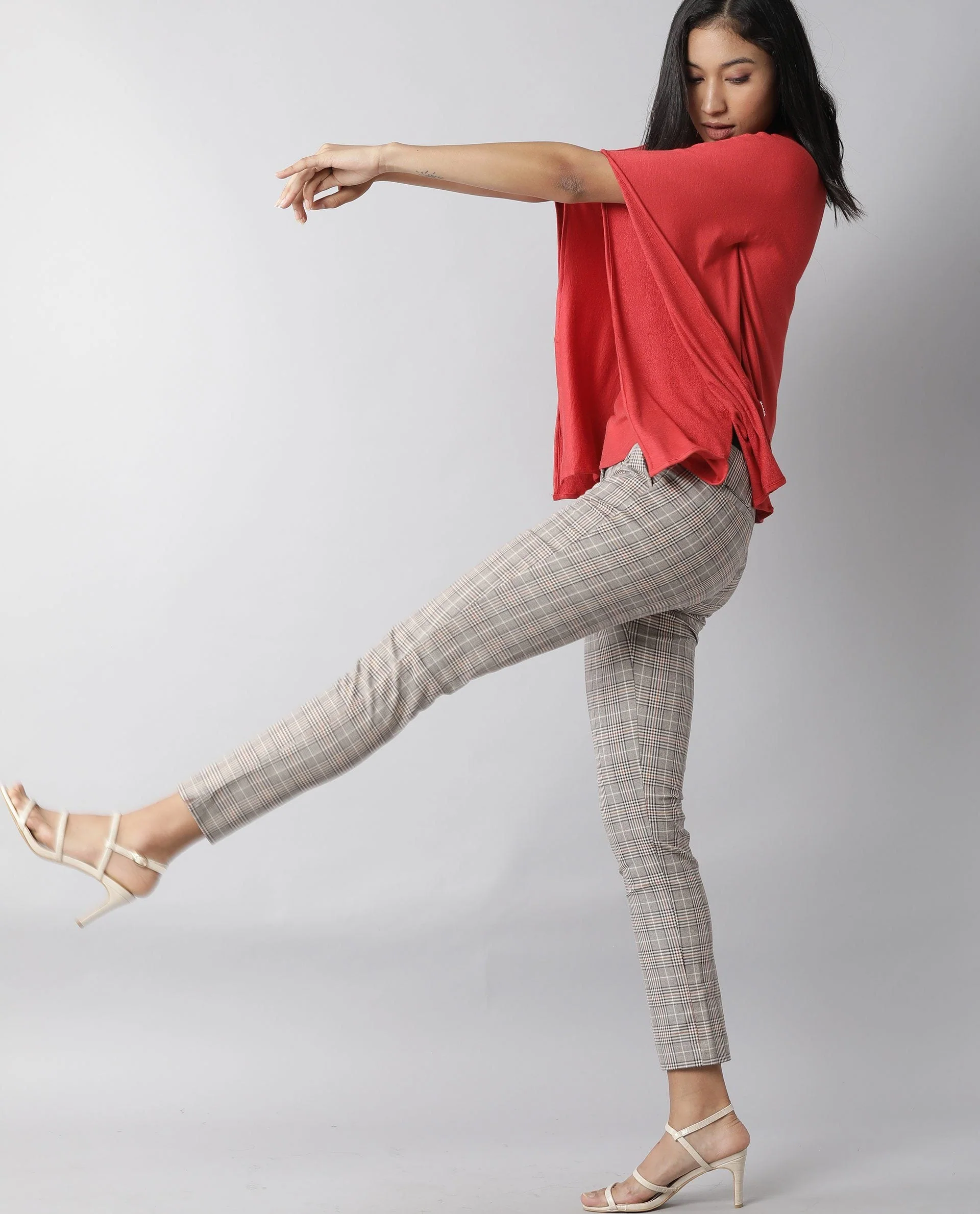 Rareism Women Pal Red Top Full Sleeves Solid - Image 7