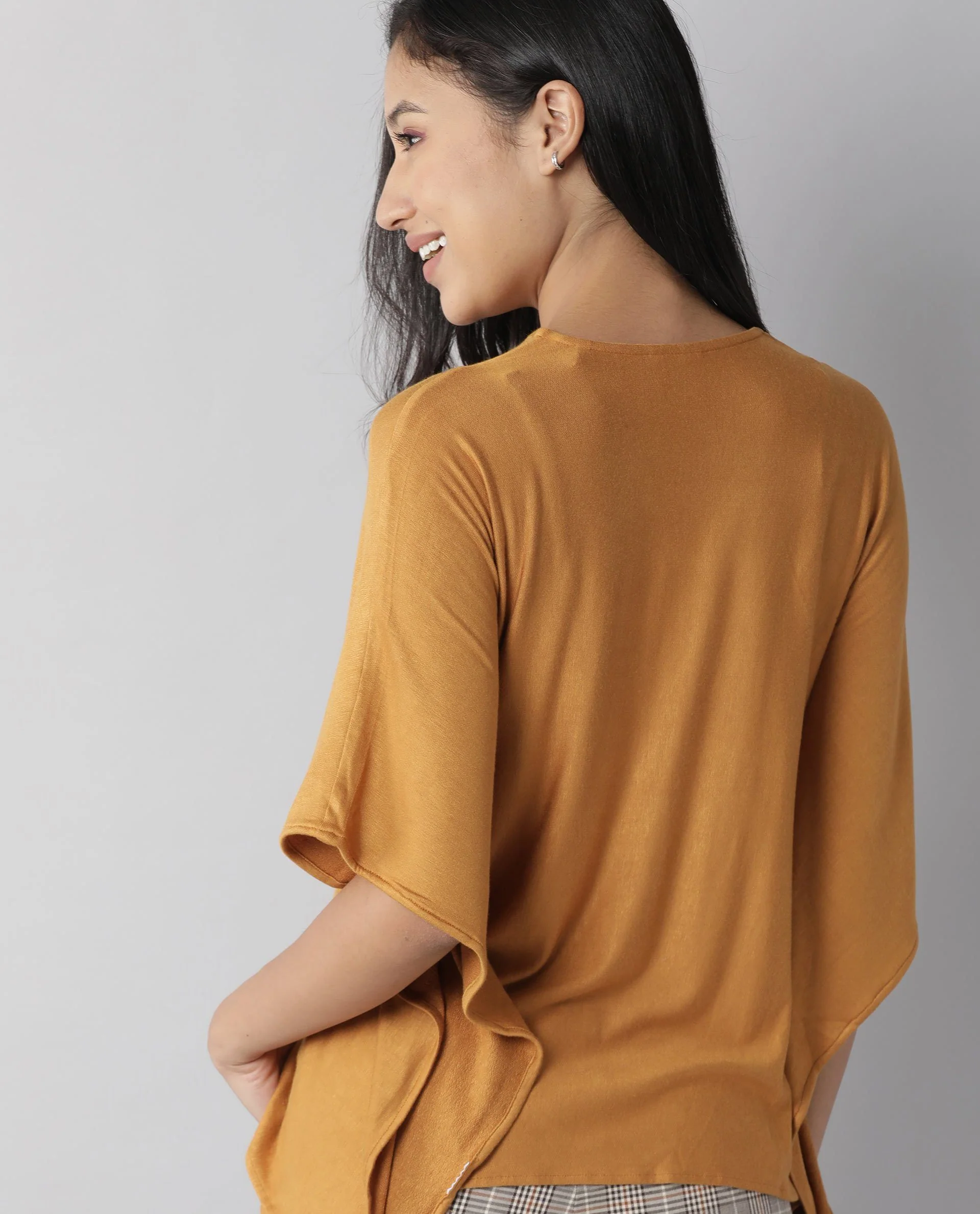 Rareism Women Pal Rust Top Full Sleeves Solid - Image 4