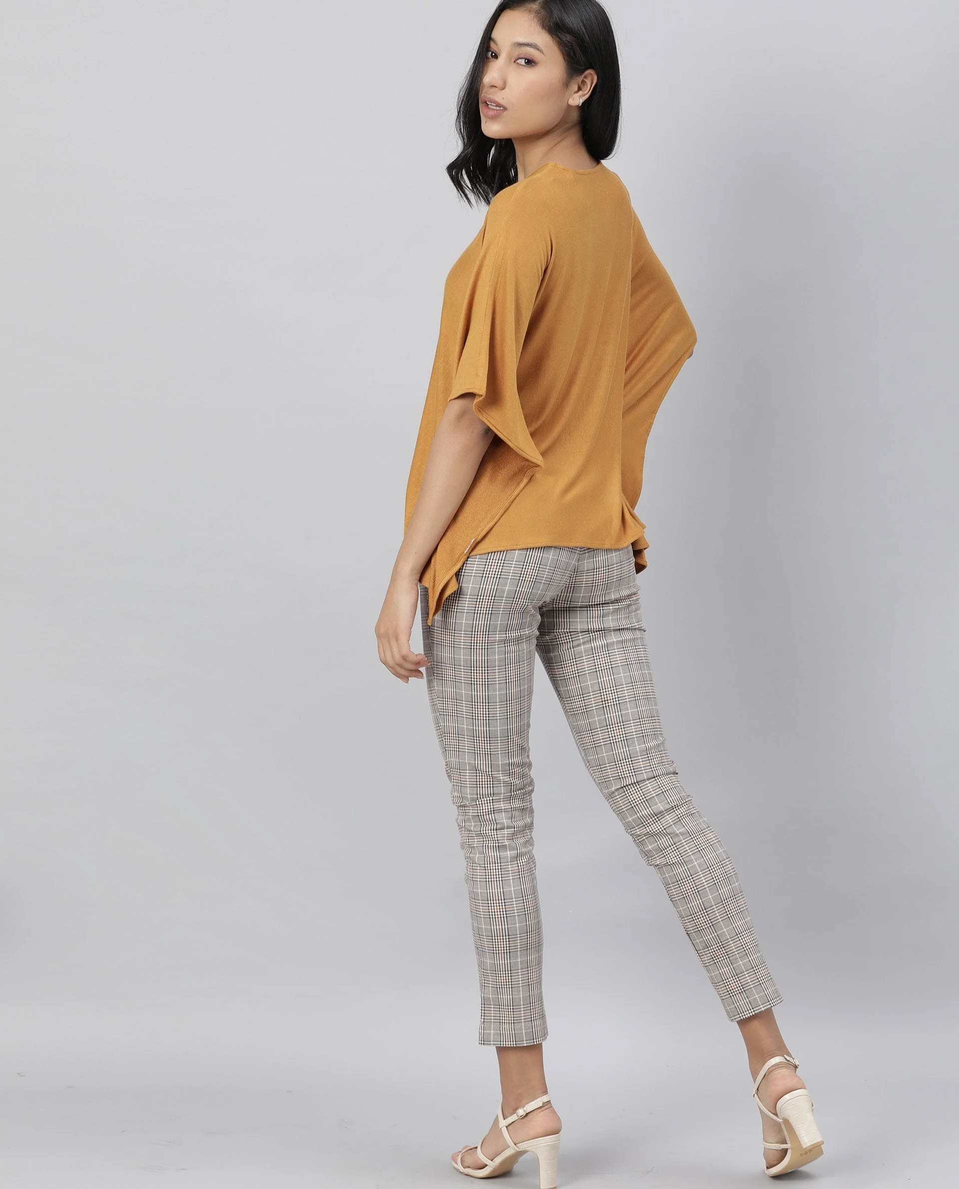Rareism Women Pal Rust Top Full Sleeves Solid - Image 5