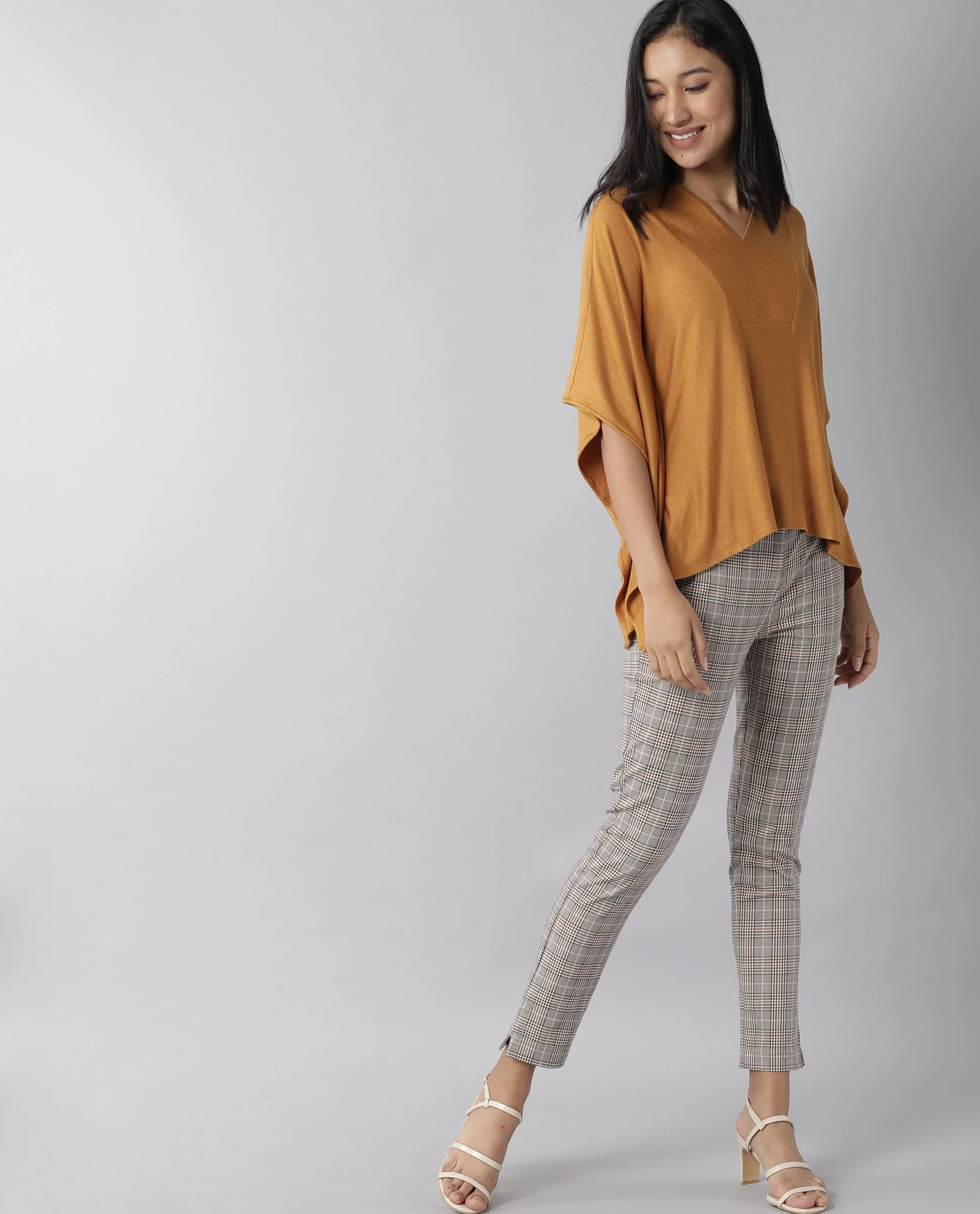 Rareism Women Pal Rust Top Full Sleeves Solid - Image 7
