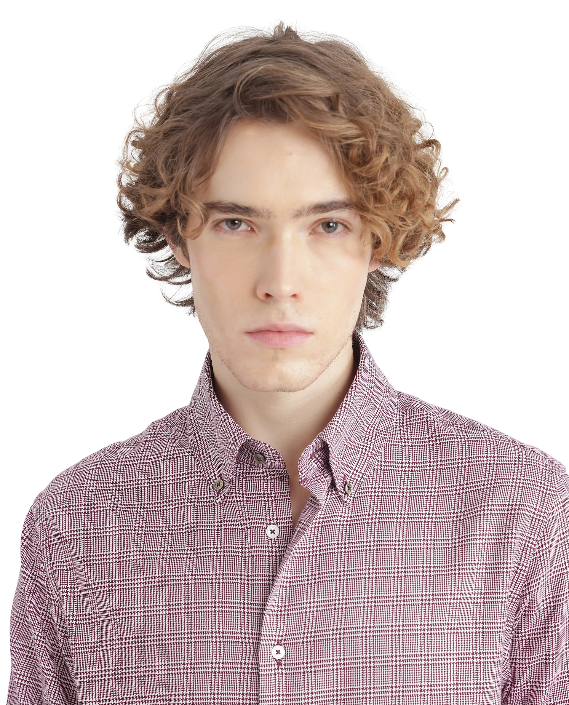 Rare Rabbit Men's Pankal Maroon Checked Print Oversized Fit Full Sleeve Collared Shirt - Image 7