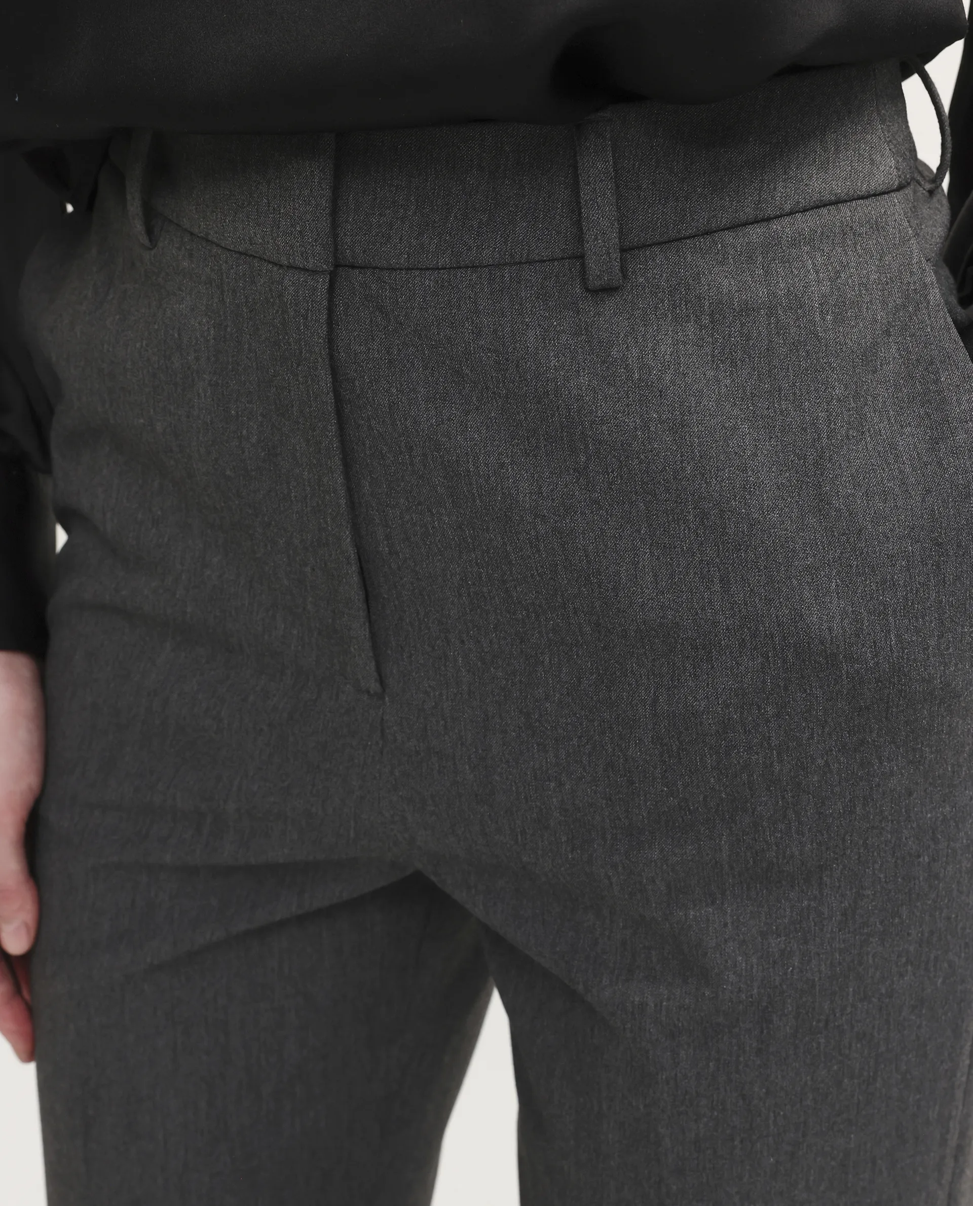 Rareism Women's Paper Grey Viscose Blend Fabric Tapered Plain Trouser - Image 4