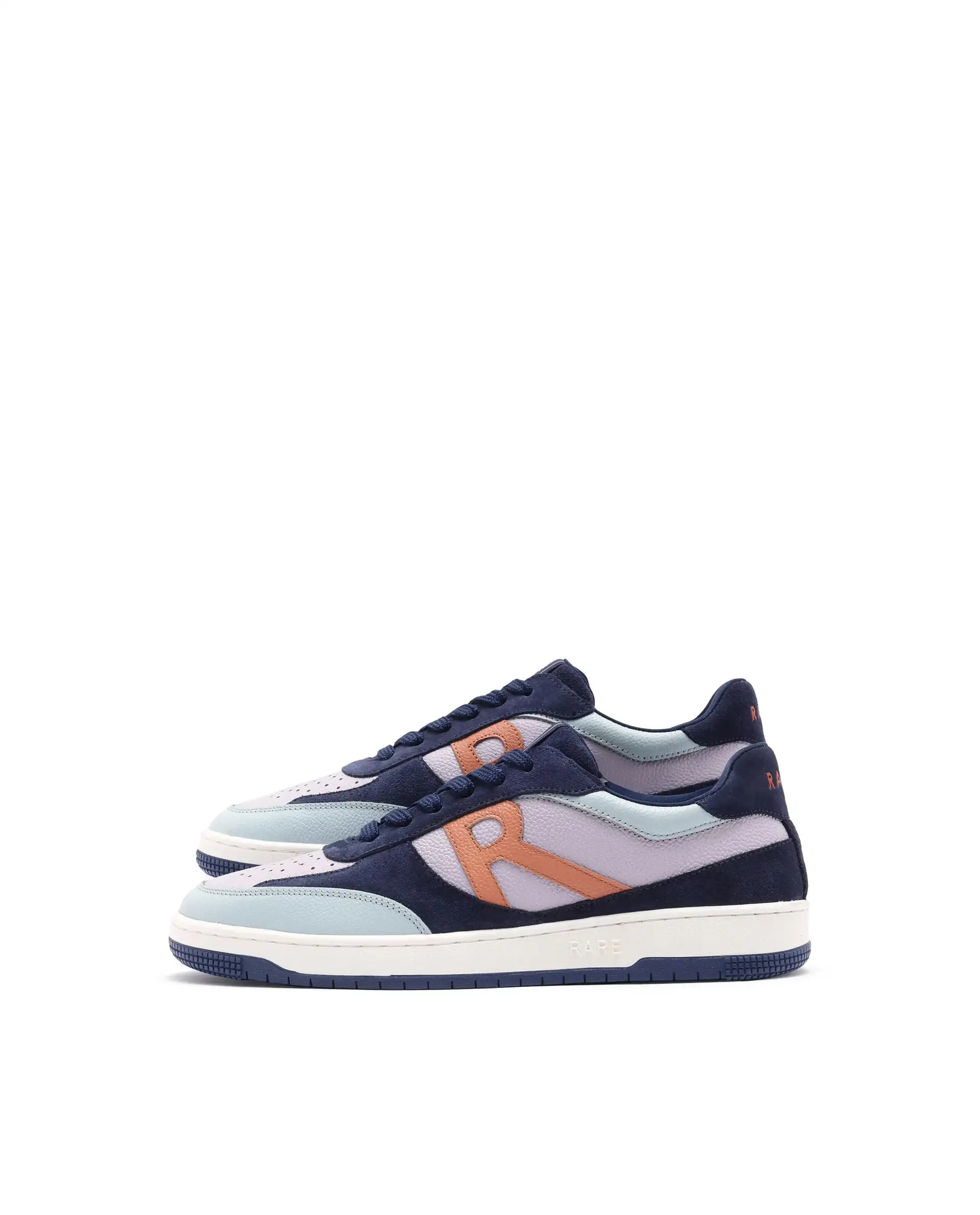 Rare Rabbit Men's Parallax Purple / Navy Genuine Suede Colorblock Low-Top Lace-Up Sneaker Shoes - Image 7