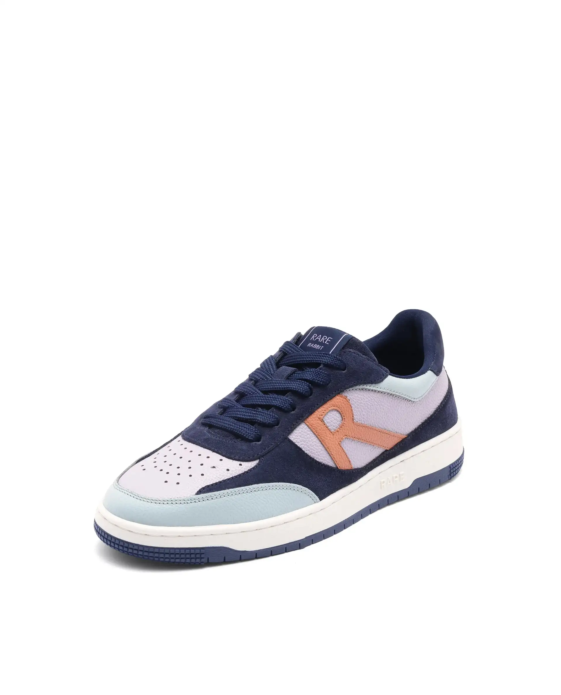 Rare Rabbit Men's Parallax Purple / Navy Genuine Suede Colorblock Low-Top Lace-Up Sneaker Shoes - Image 8