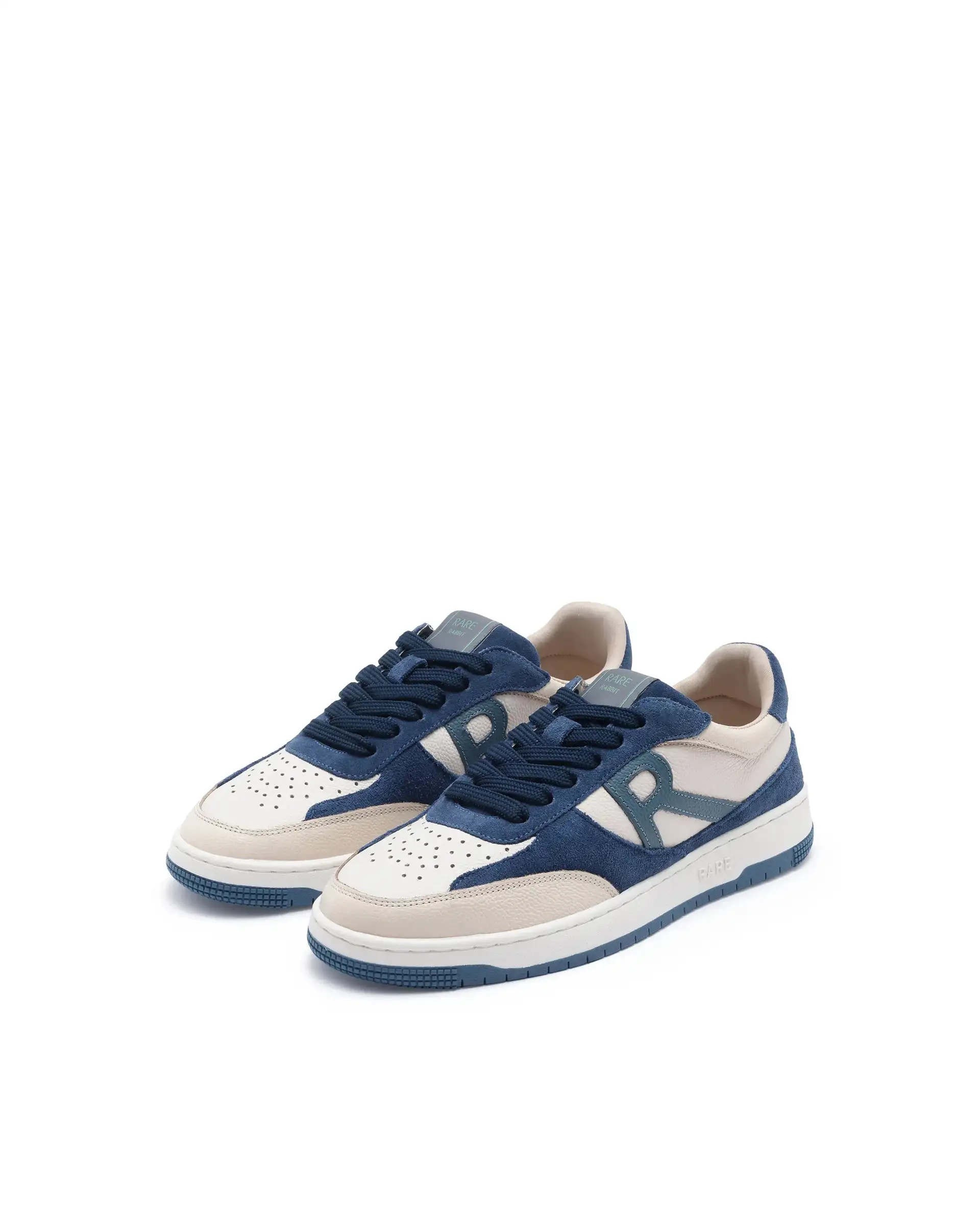 Rare Rabbit Men's Parallax Teal / Beige Plain Shoes - Image 3