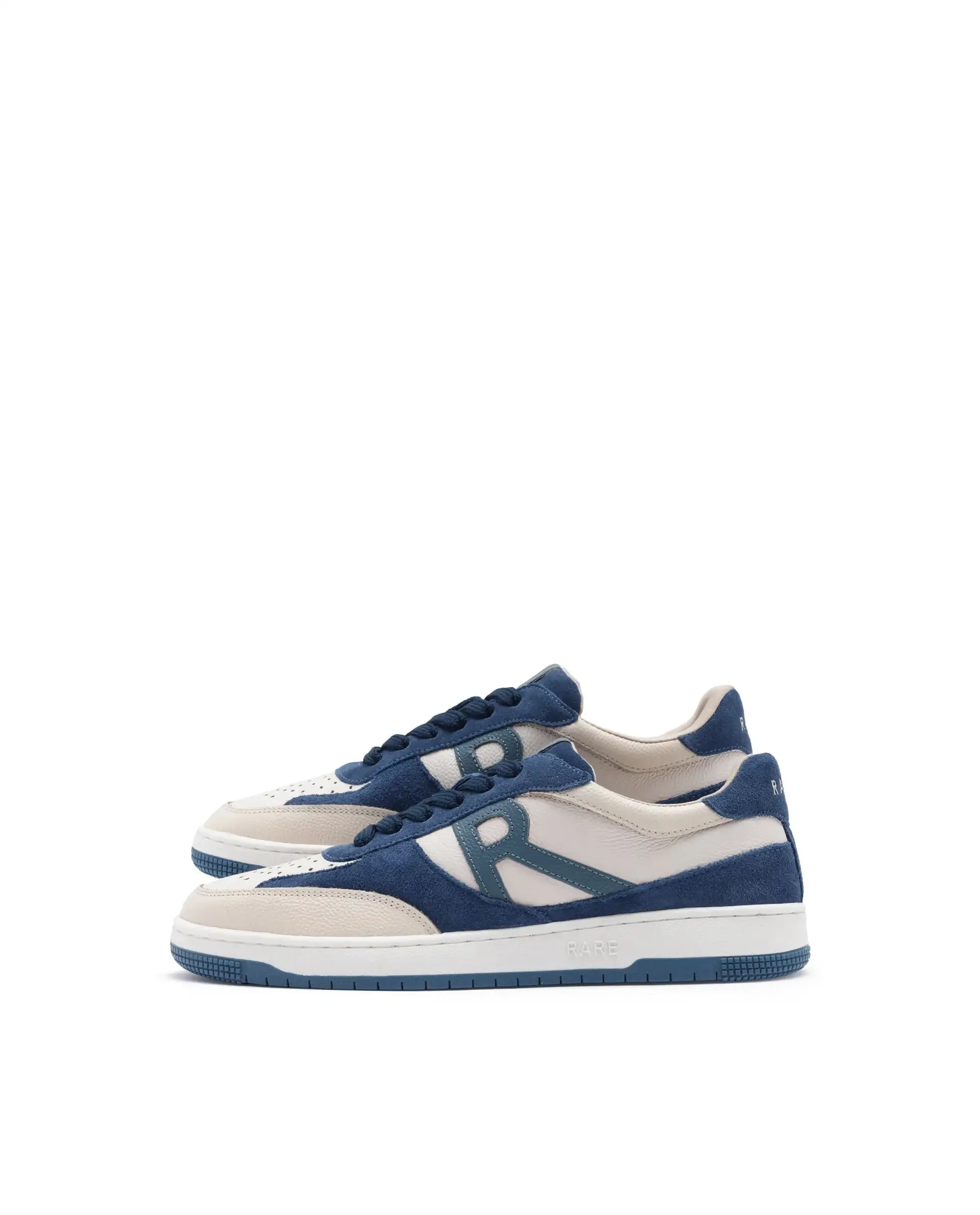 Rare Rabbit Men's Parallax Teal / Beige Plain Shoes - Image 7