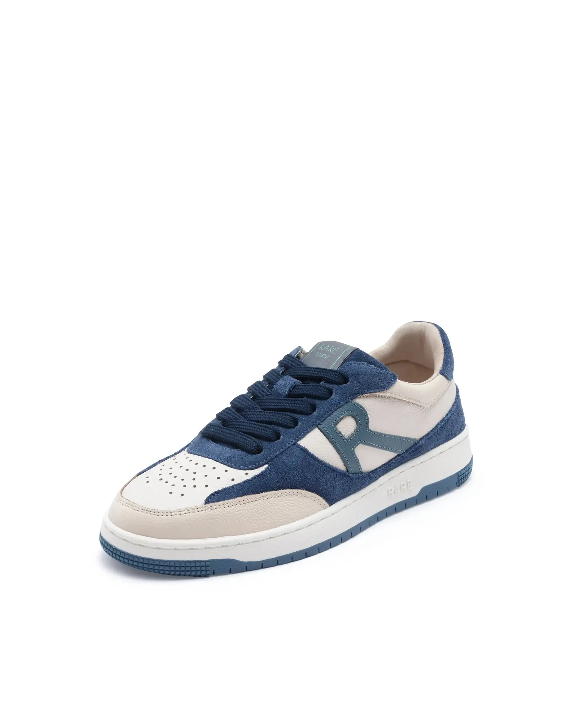 Rare Rabbit Men's Parallax Teal / Beige Plain Shoes - Image 8