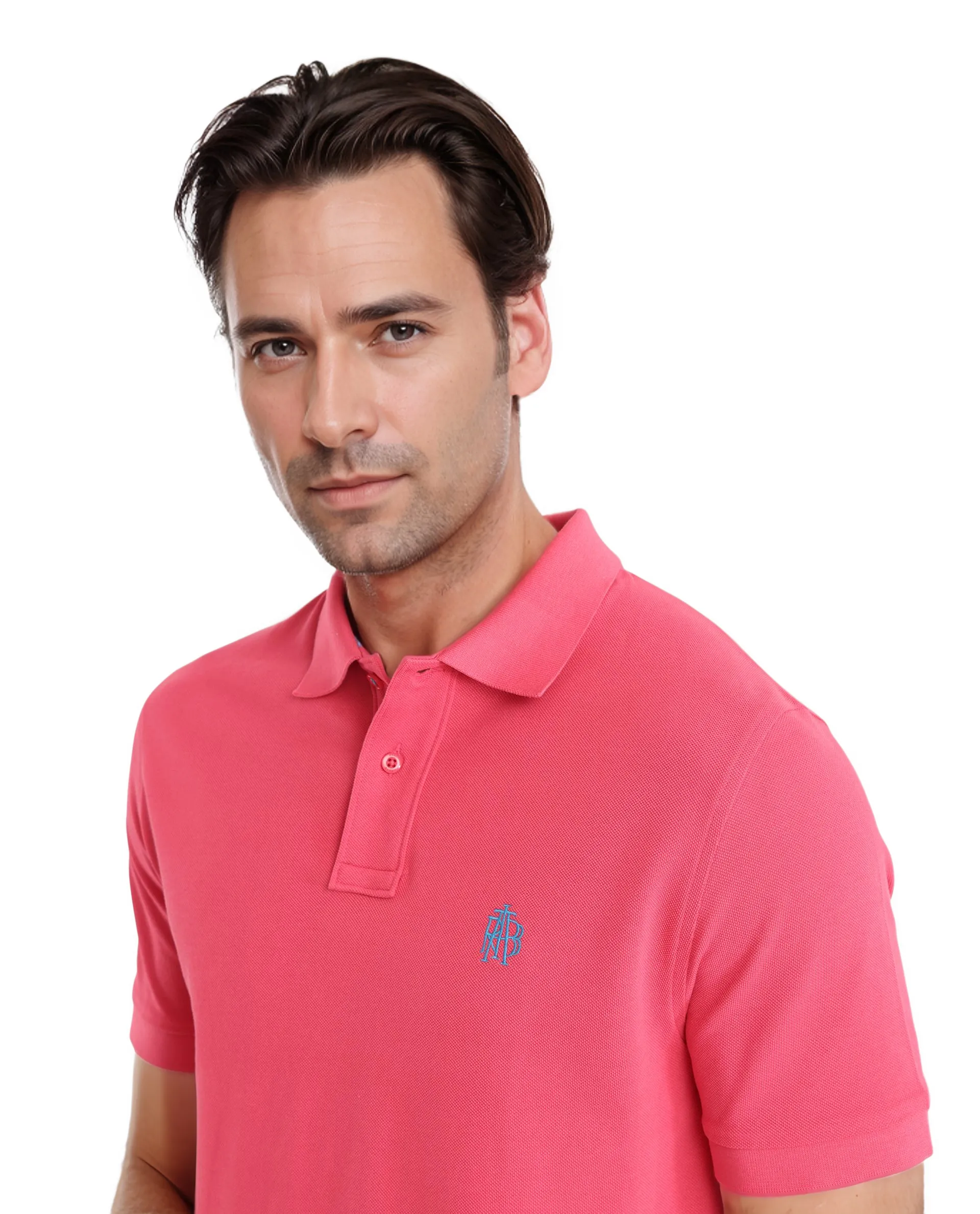 Rare Rabbit Men's Pare-1 Red Cotton Plain Regular Fit Half Sleeve Polo - Image 6