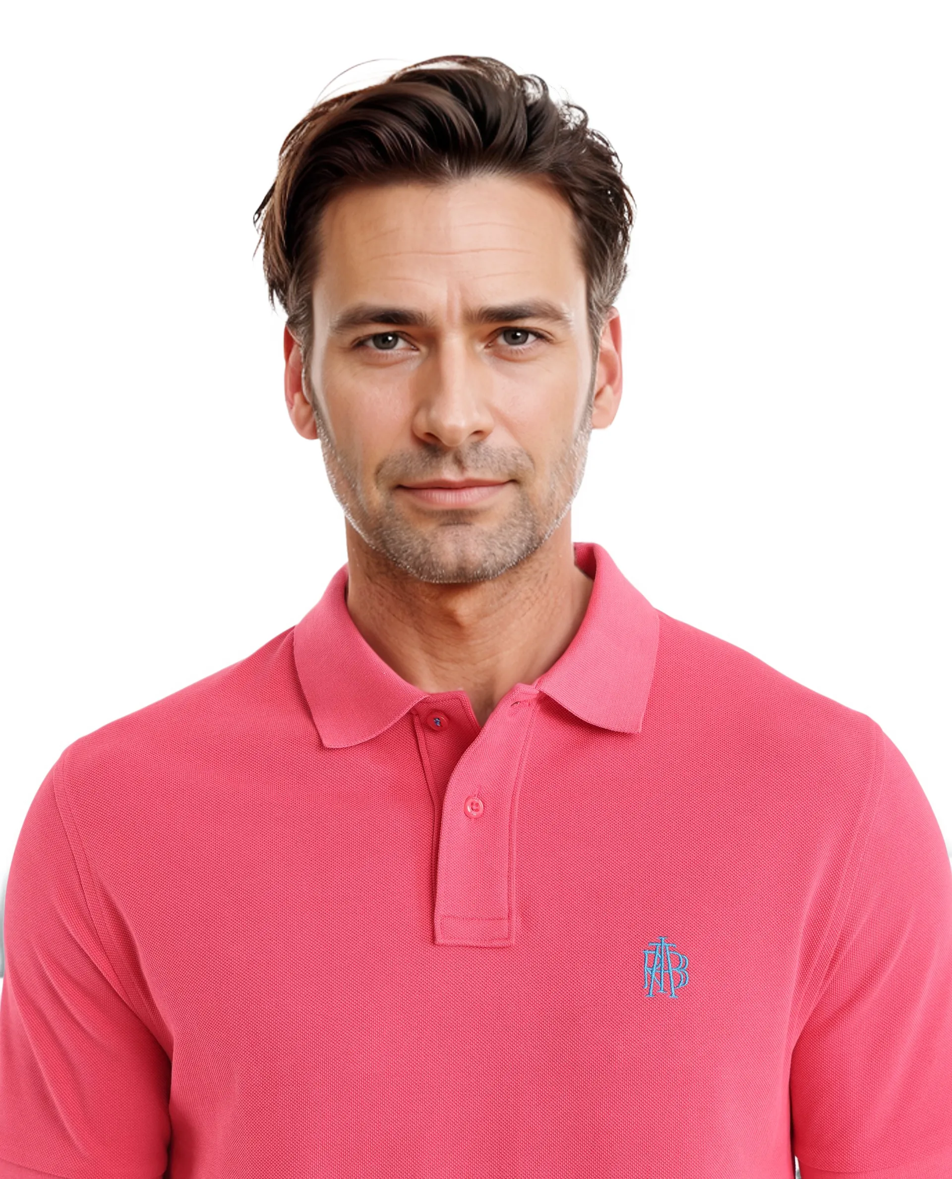 Rare Rabbit Men's Pare-1 Red Cotton Plain Regular Fit Half Sleeve Polo - Image 7